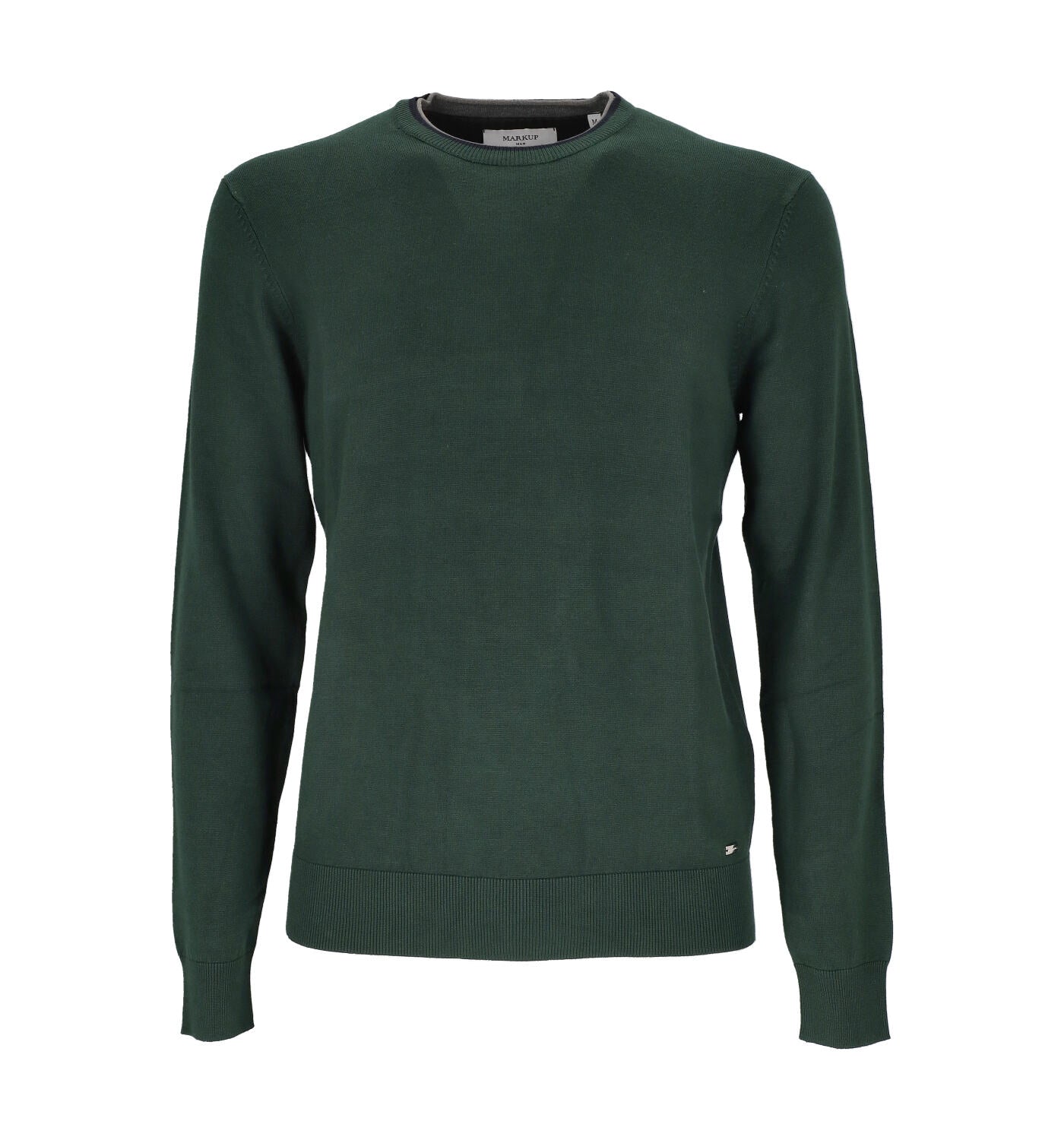 Girocollo con toppe sui gomiti.