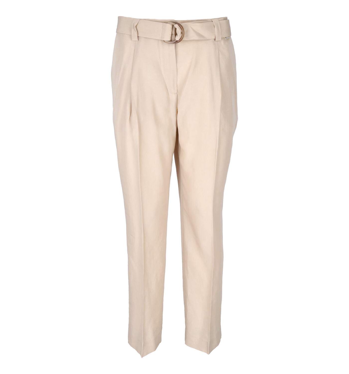 Pantalone in misto lino con cintura