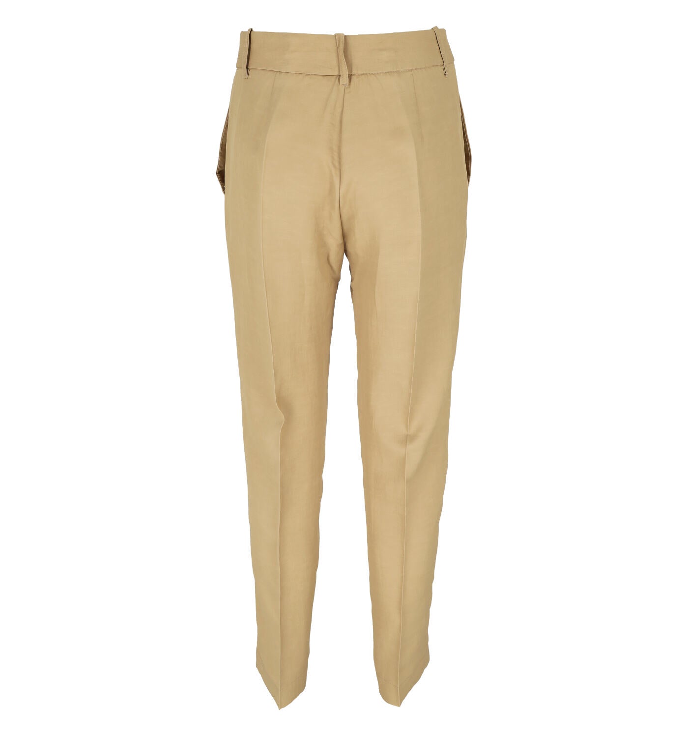 Pantalone regular in lino e viscosa