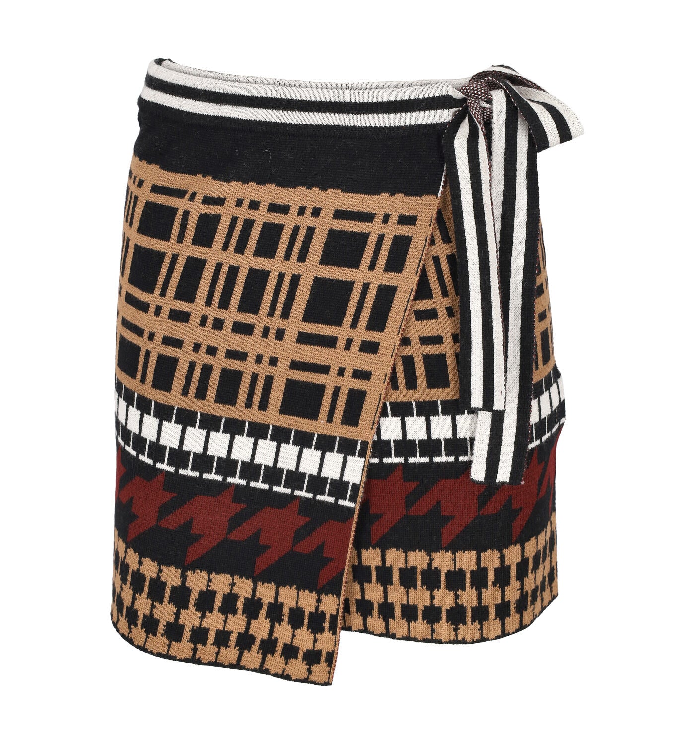 Minigonna a portafoglio in lana