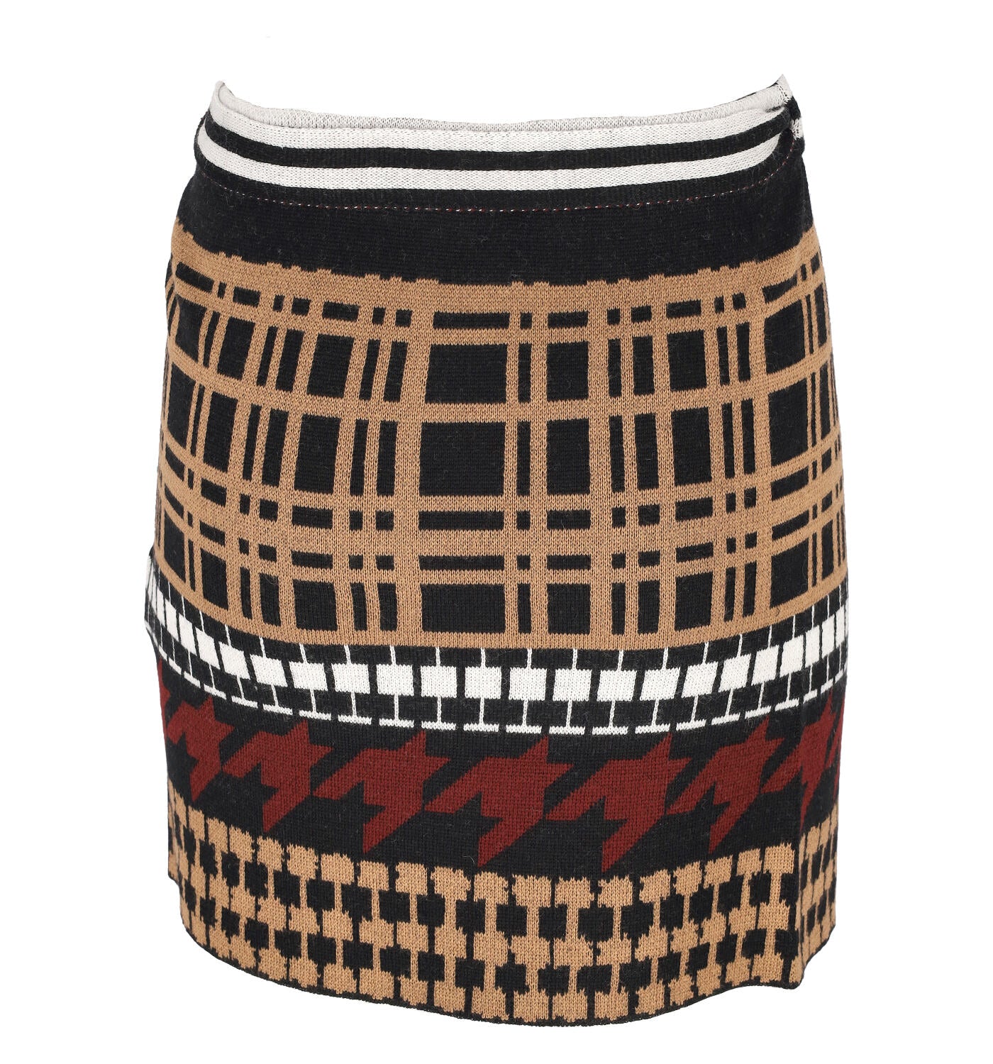 Minigonna a portafoglio in lana