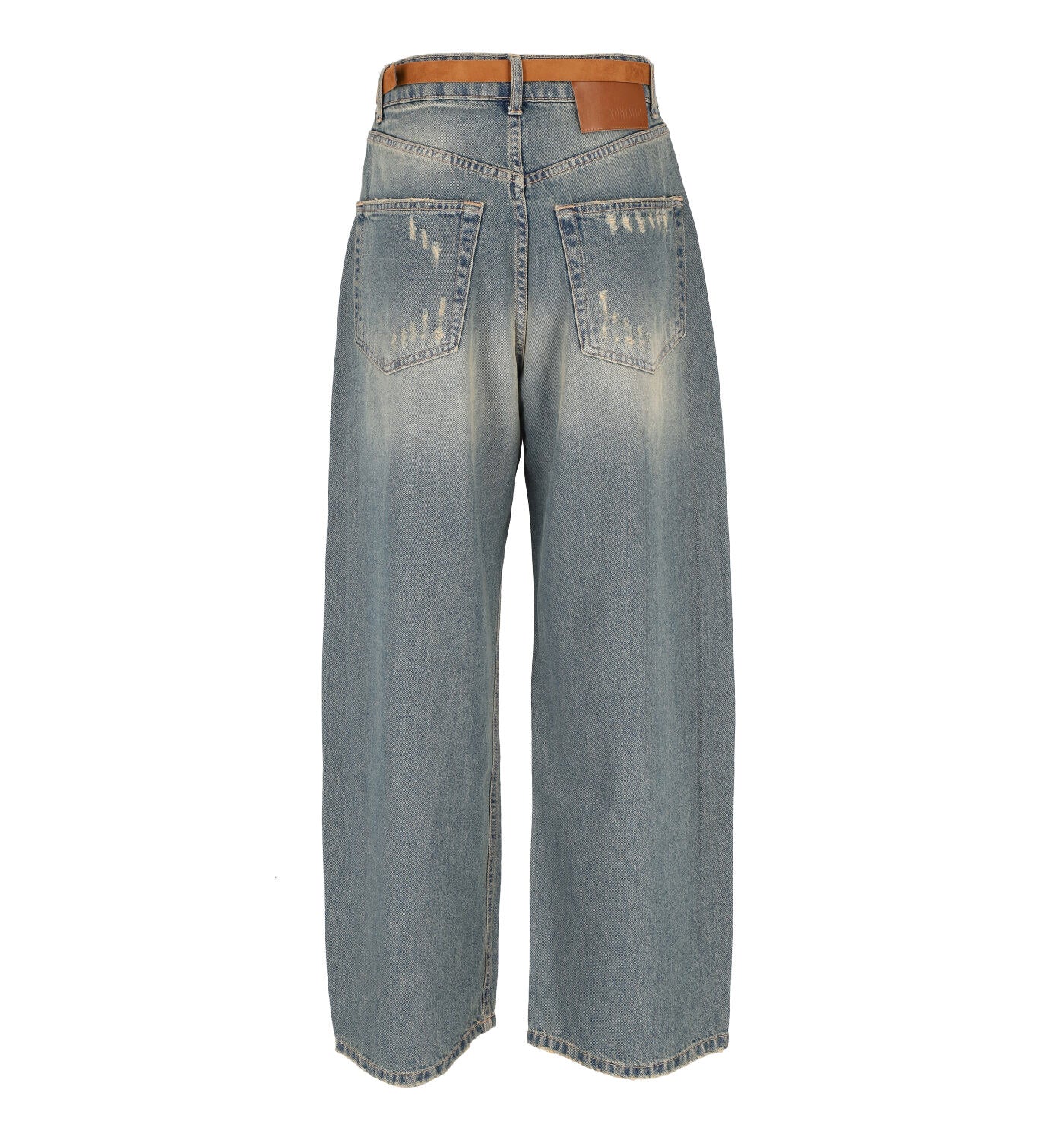 Jeans boyfriend cinque tasche lavaggio sabbiato