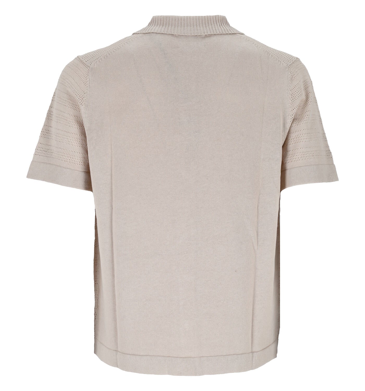 Polo camicia mezza manica in misto lino