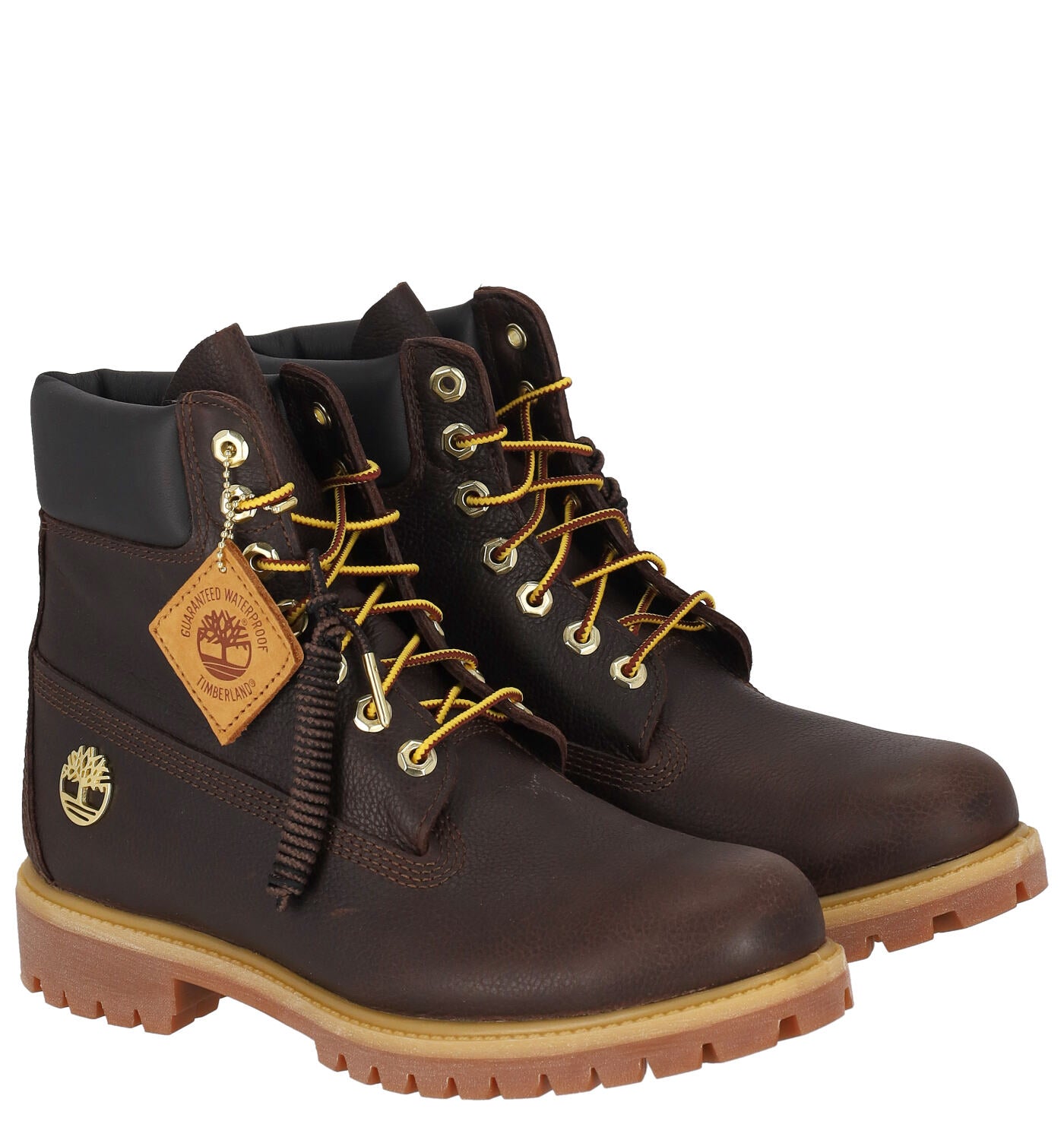 Anfibio in pelle bottolata con logo oro .