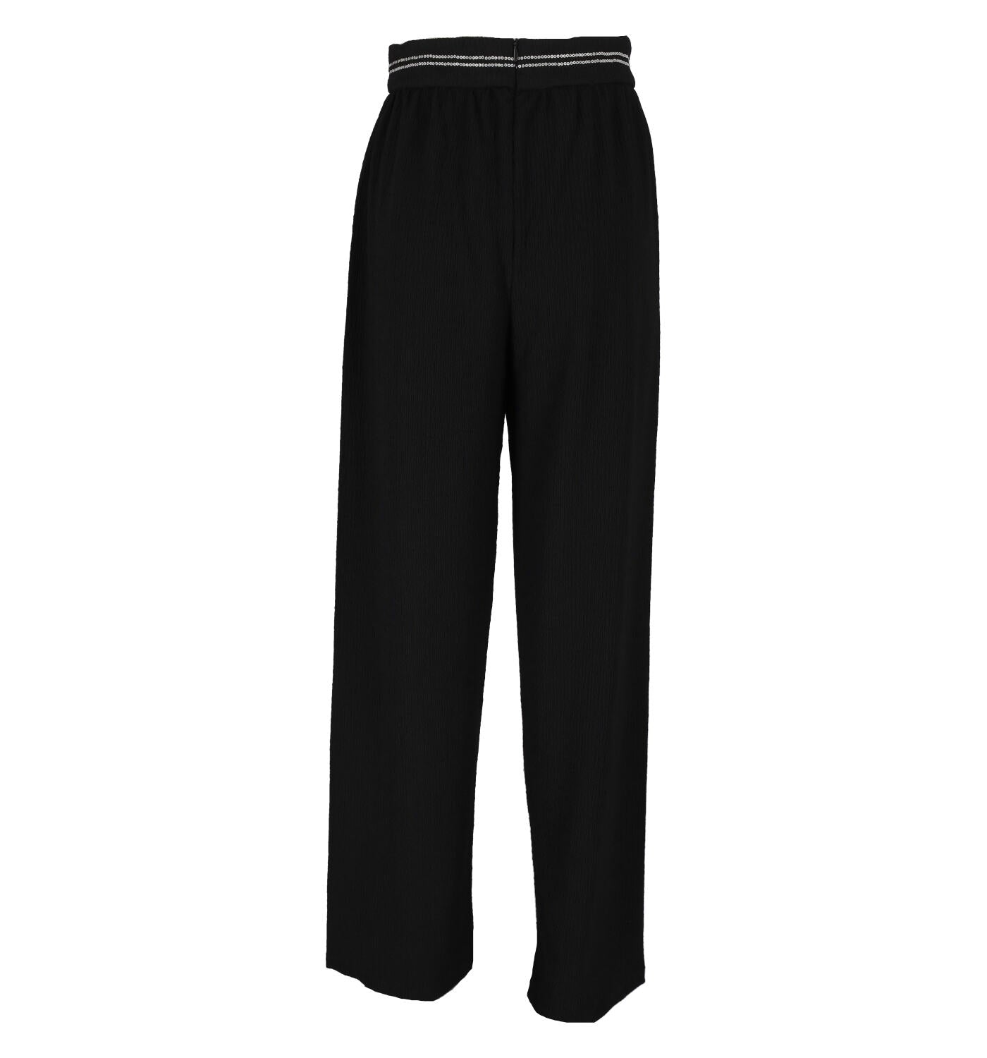 Pantalone palazzo con logo in vita