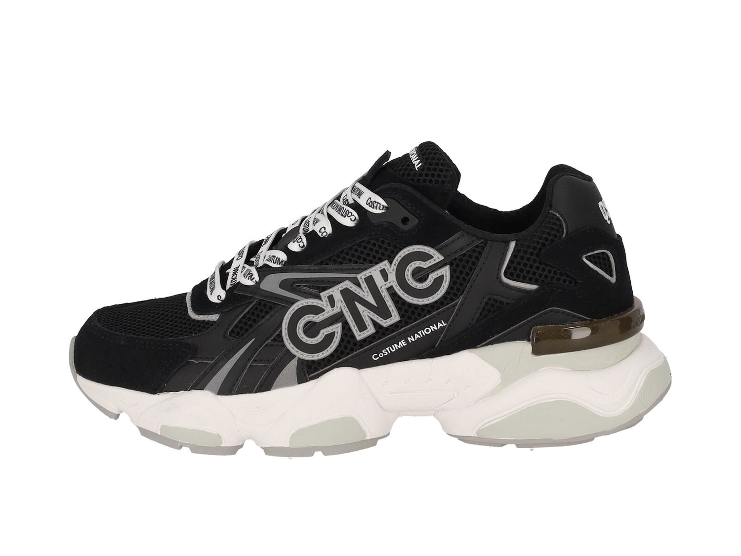 Sneakers in camoscio e rete con logo