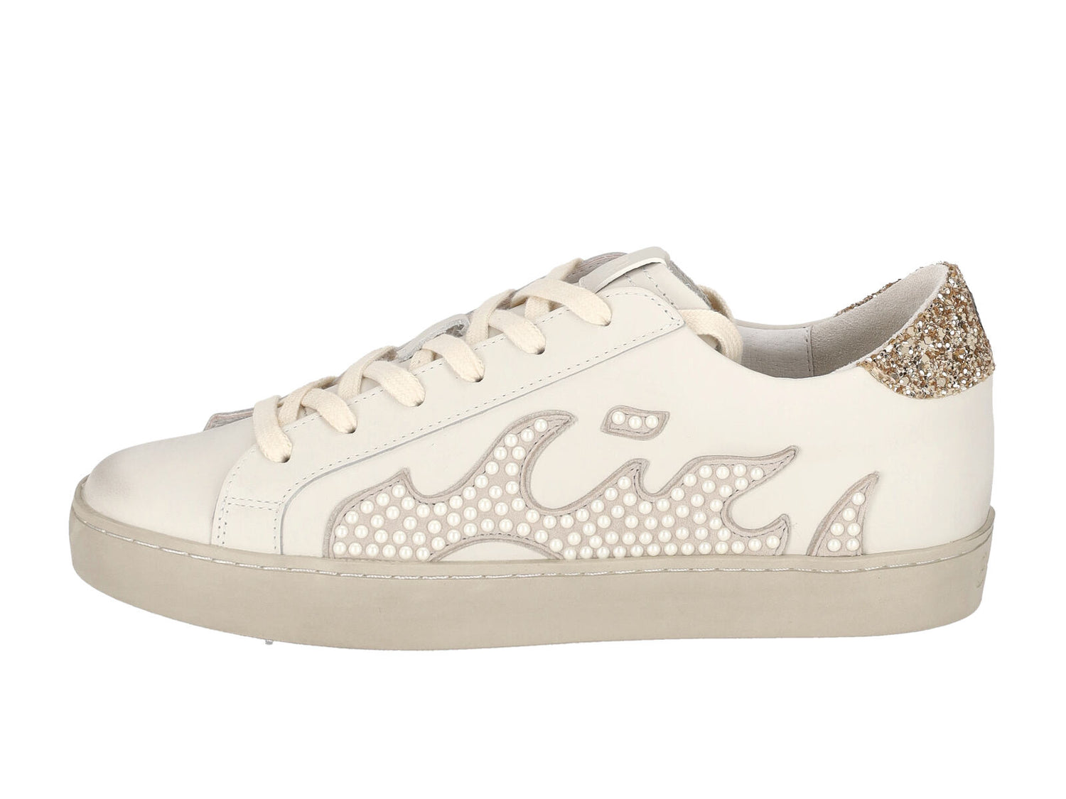 Sneakers con applicazioni e glitter