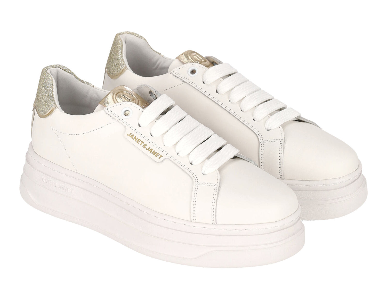 Sneakers in ecopelle con suola in gomma