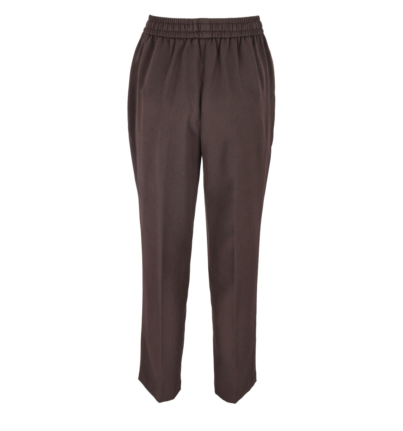Pantalone in tessuto flanella con chiusura coulisse in vita