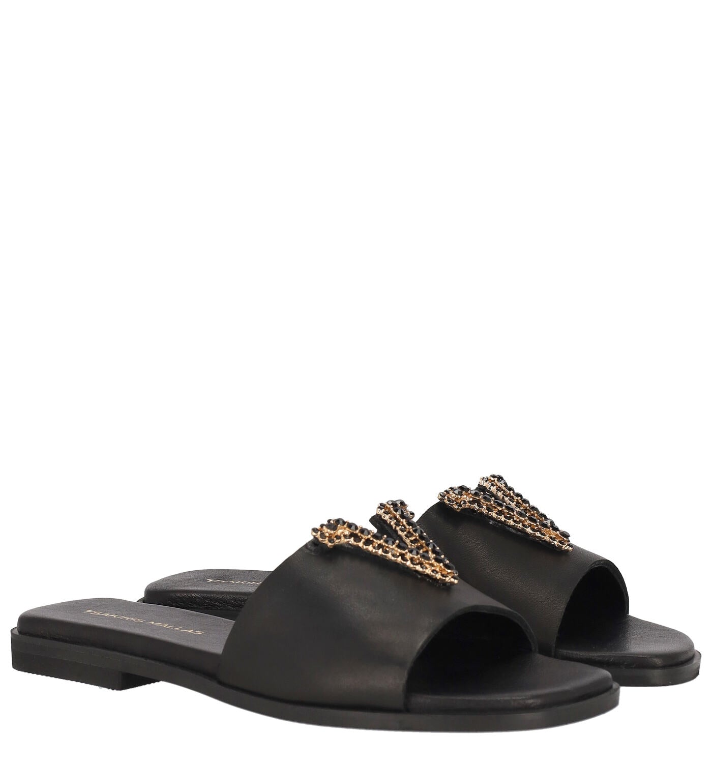 Flat con applicazione V strass 502