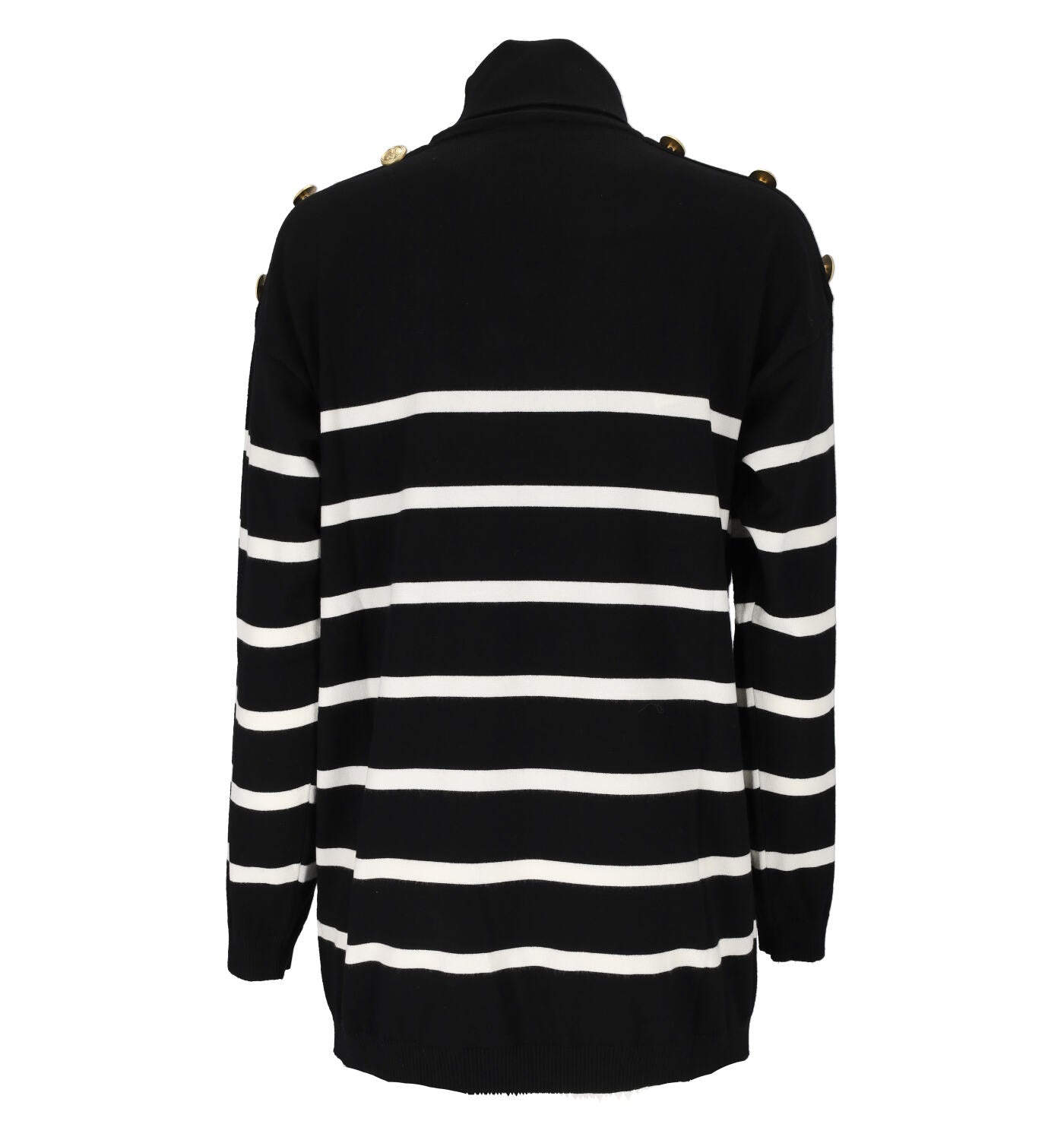 Maglia over a righe con collo alto