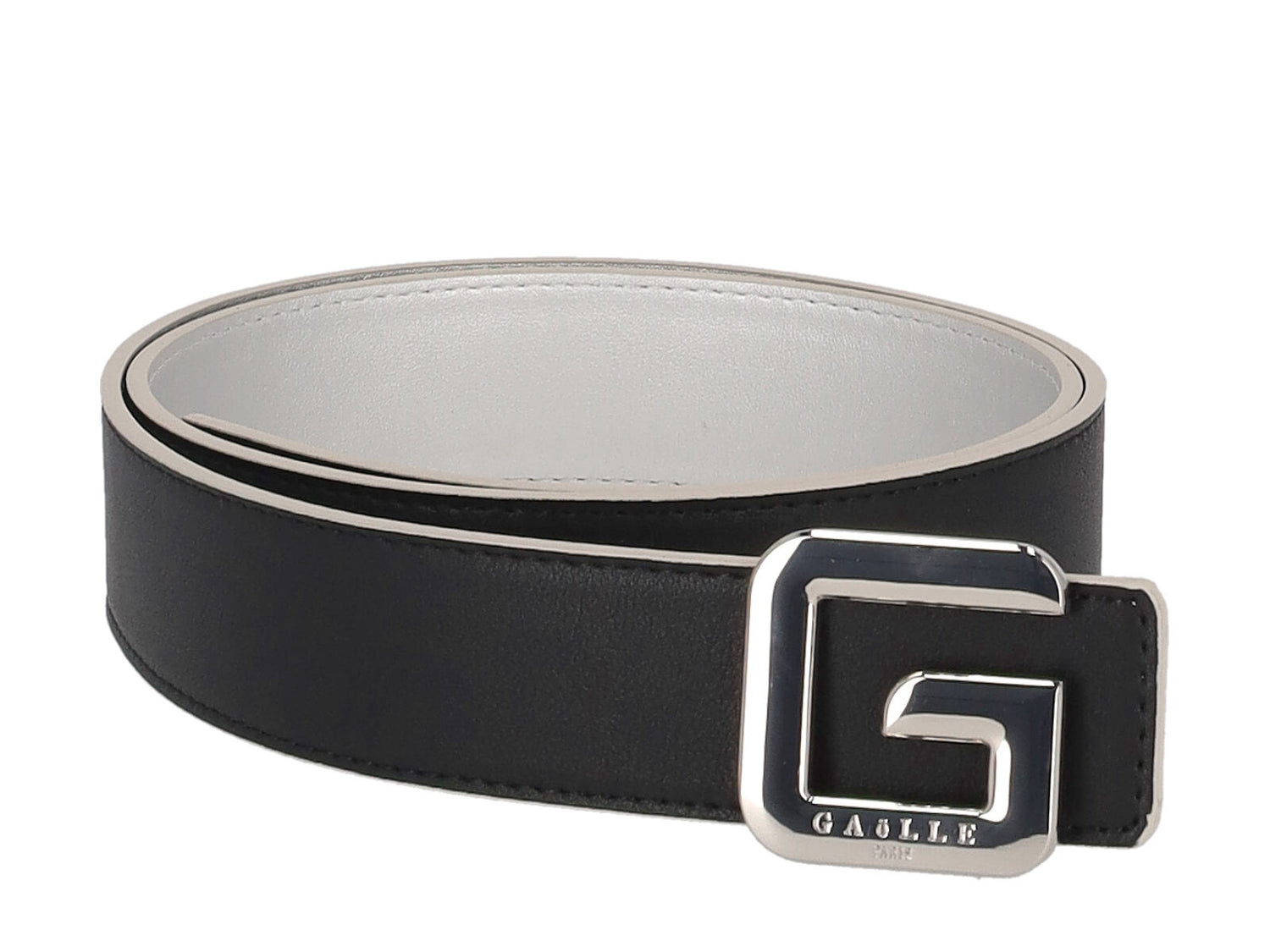 Cintura reversibile con fibbia oro