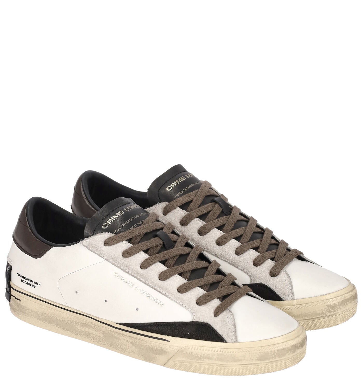 Sneakers con fondo in gomma e riporti in camoscio