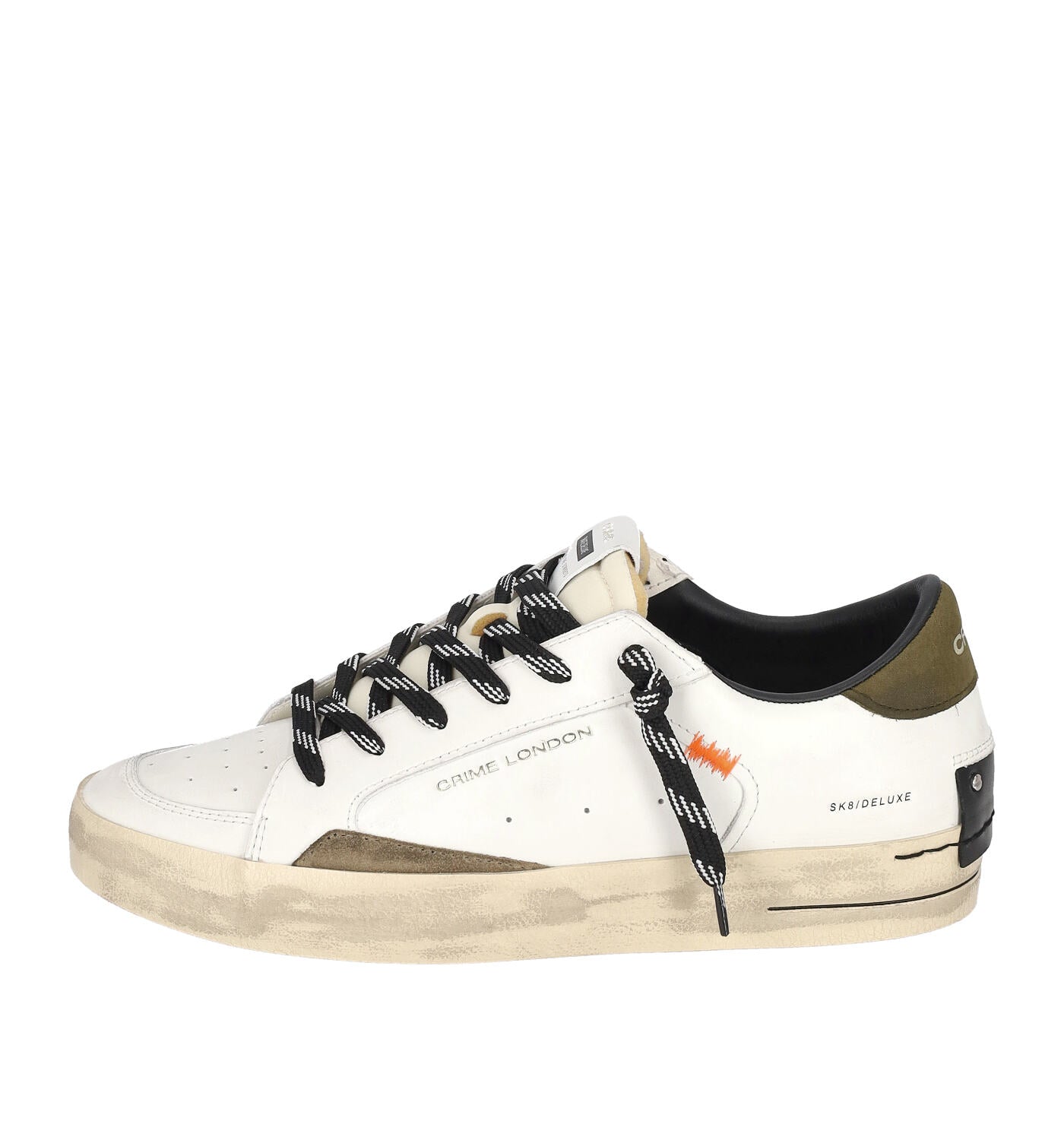 Sneakers con suola in gomma con riporti in camoscio