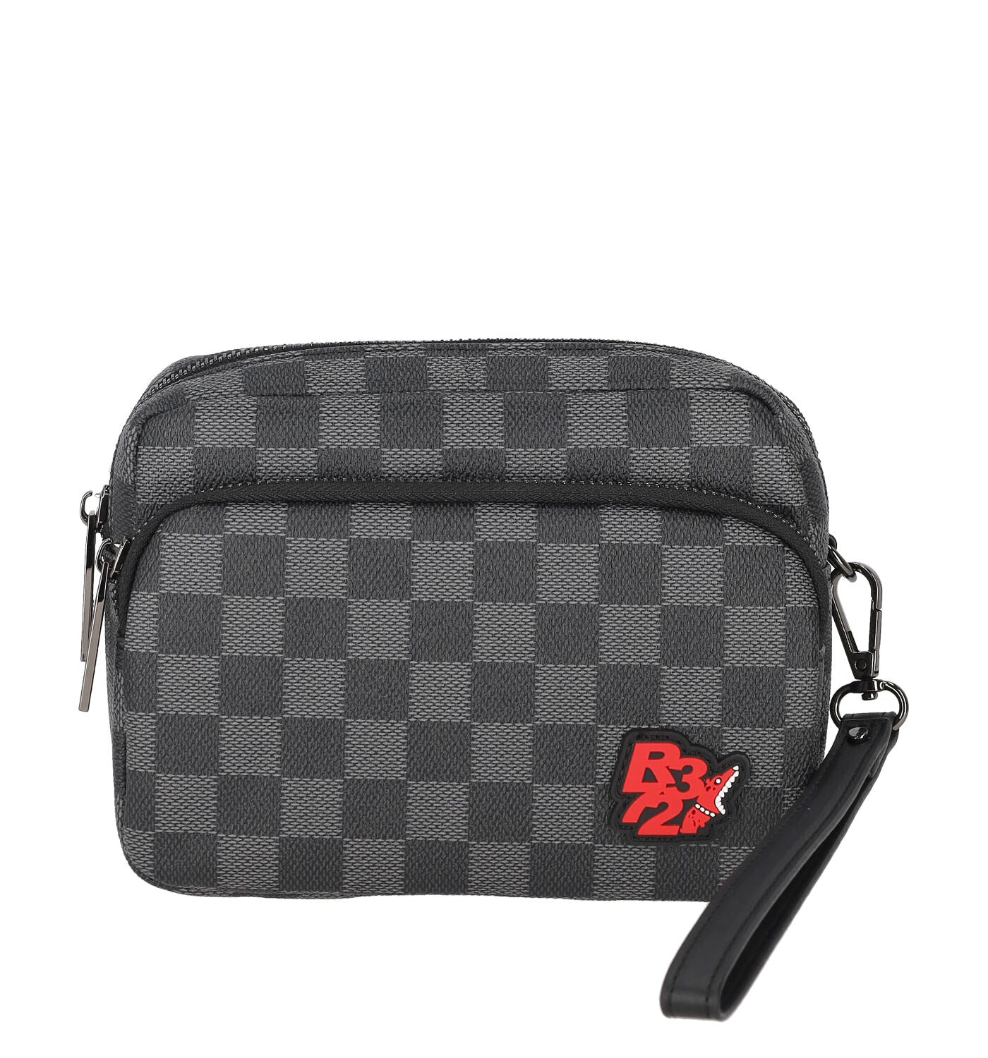 Pochette due zip con polsiera