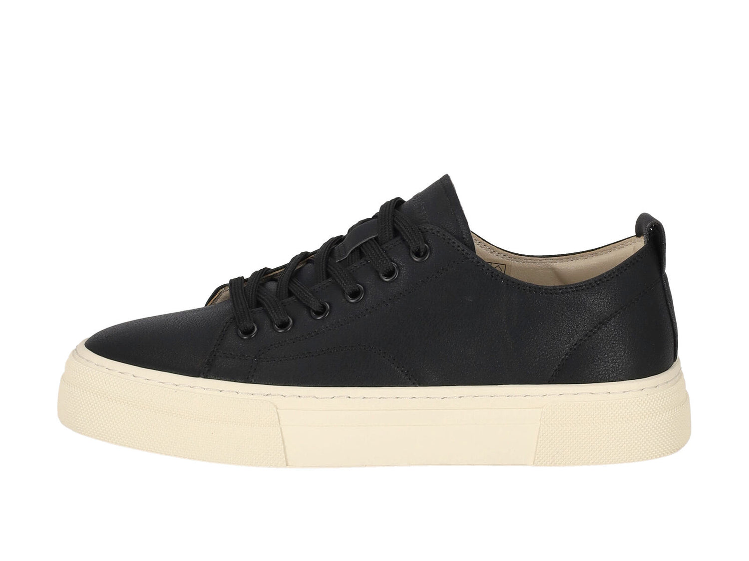 Sneakers in pelle con suola in gomma
