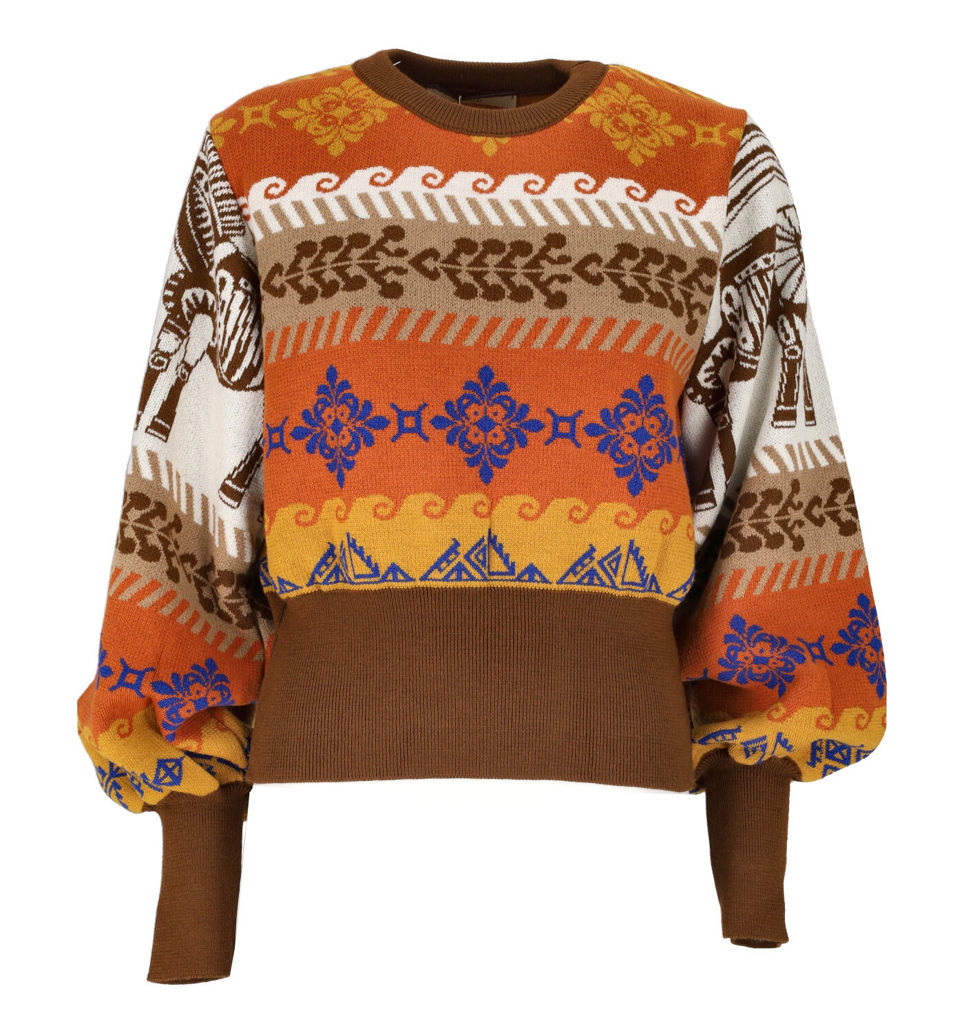 Pull con maniche larghe con fantasia