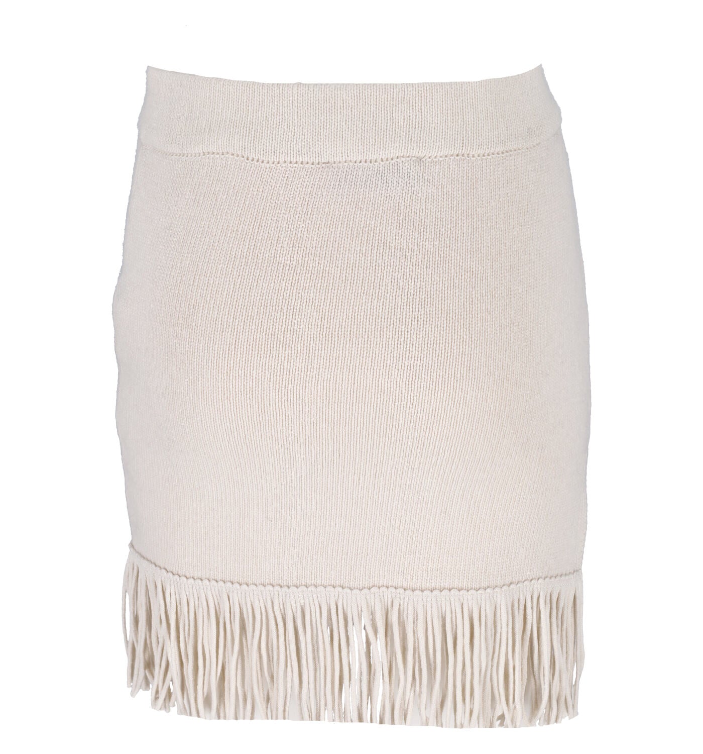 Minigonna in lana con frange
