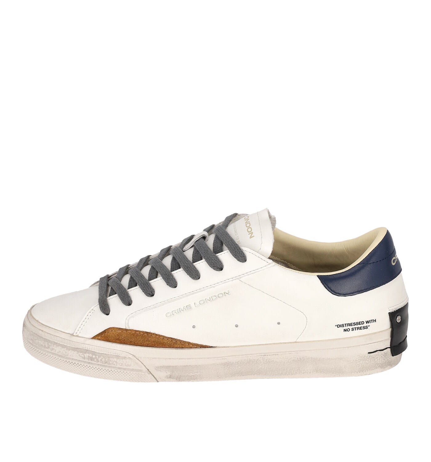 Sneakers con suola in gomma con riporti in camoscio