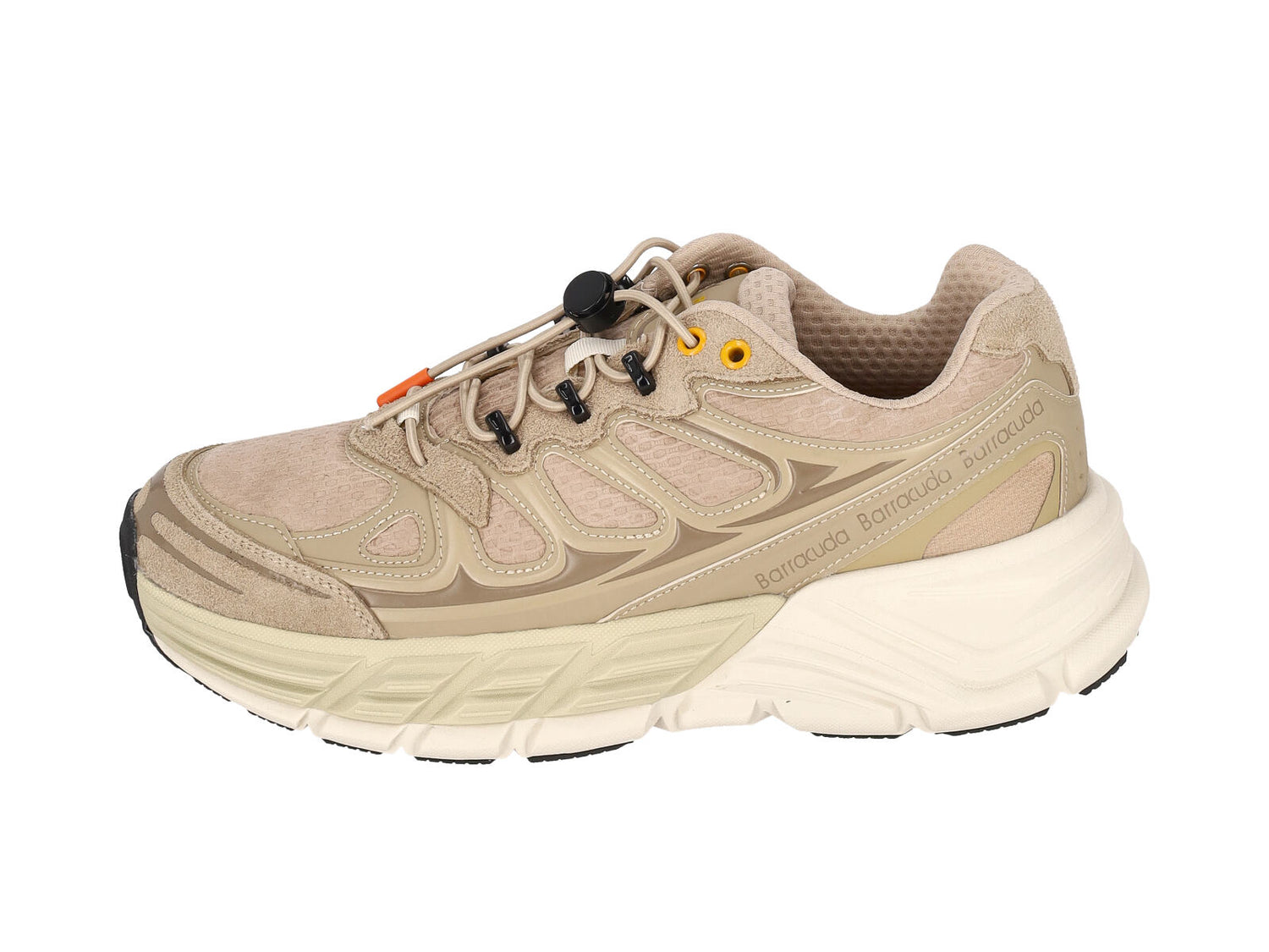 Sneakers in camoscio e riporti gommati con lacci elastici