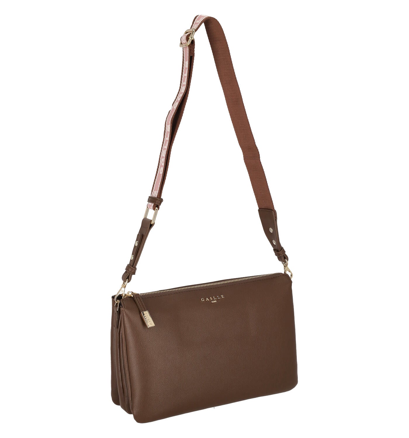 Pochette con tracolla in tessuto removibile .