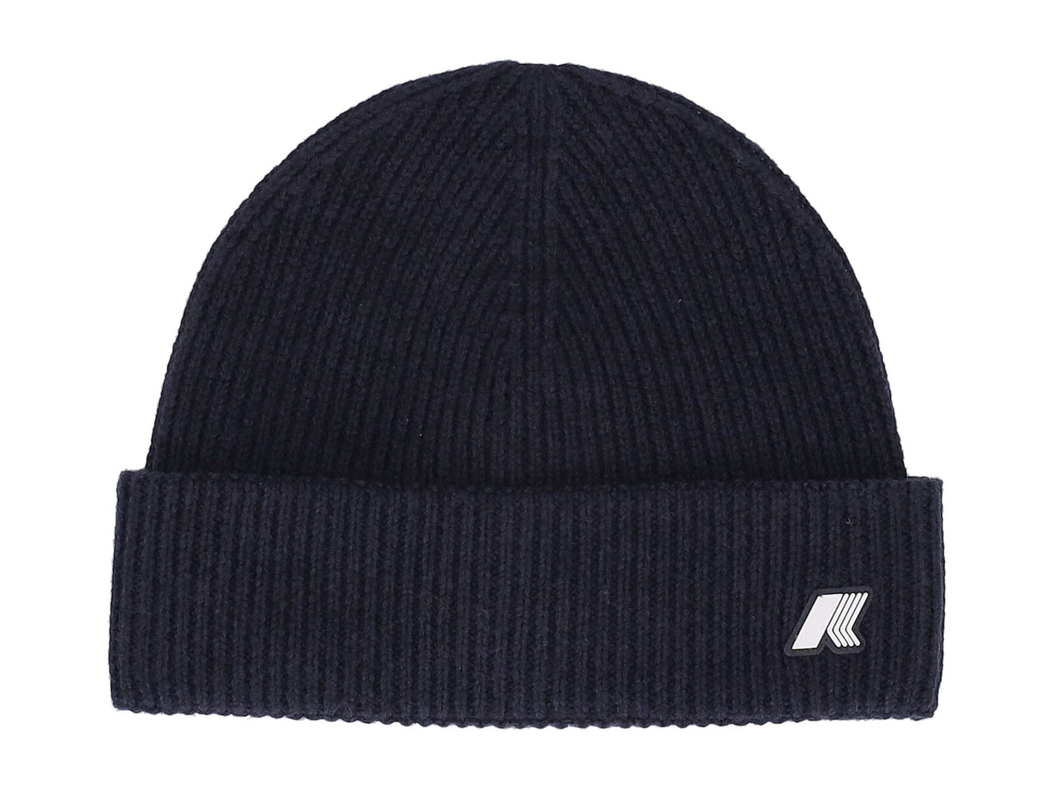 Cappello in lana a costine con logo