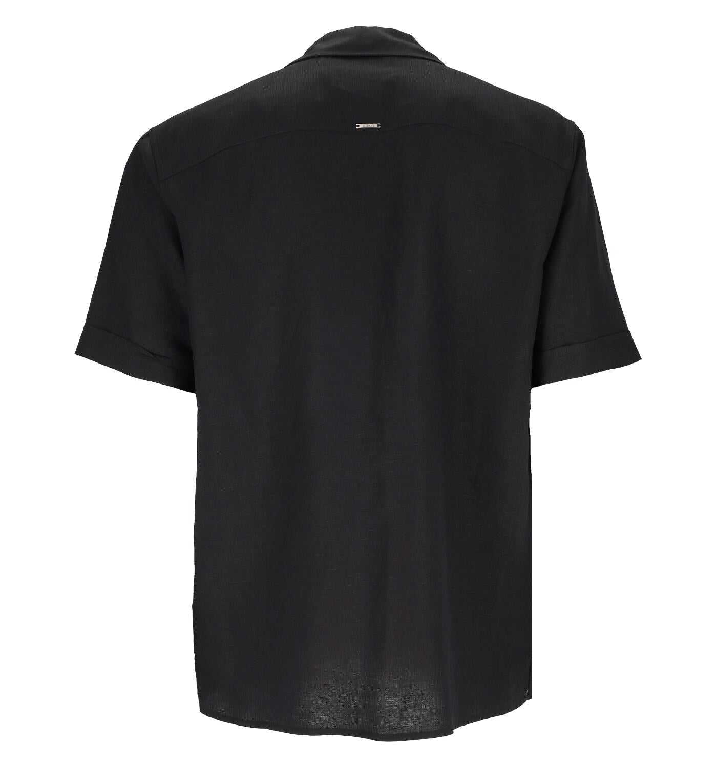 Camicia overshirt mezza manica in misto lino