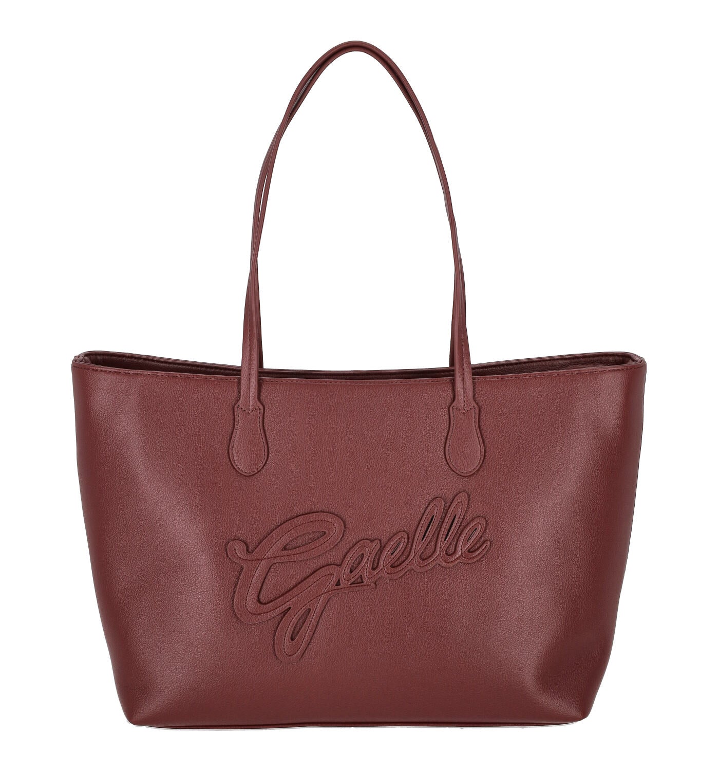 Shopping grande con logo sul davanti , manici lunghi e chiusura con zip .