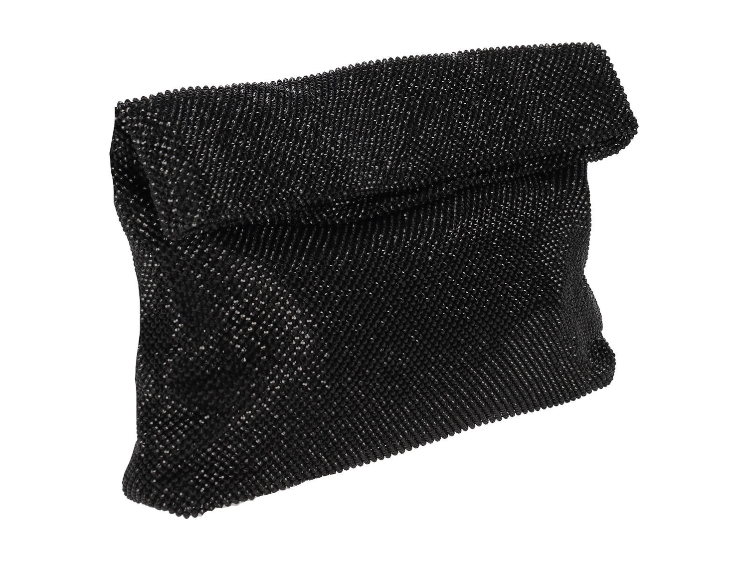 Pochette grande in maglia strass