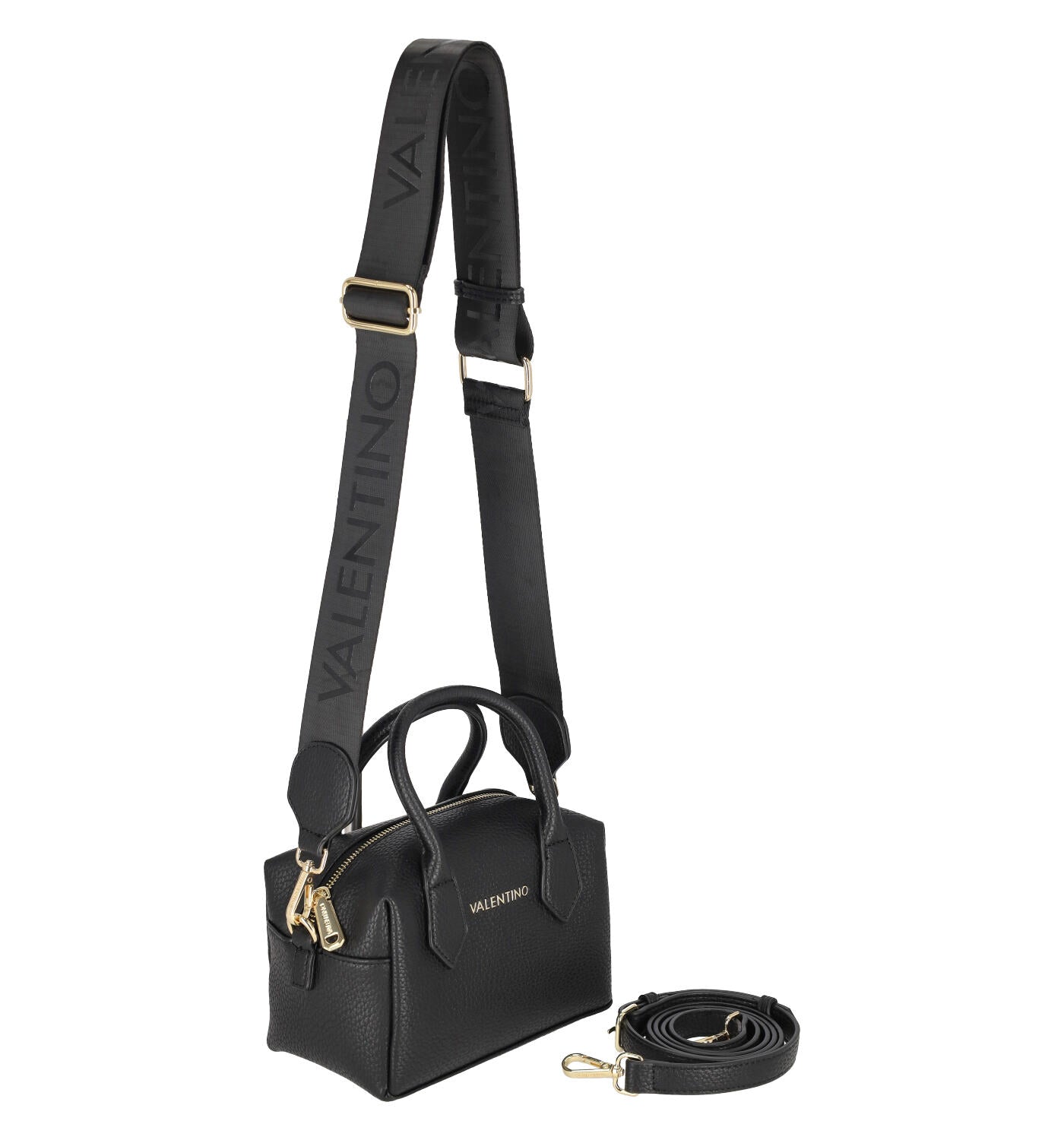 Borsa bauletto piccolo in pelle saffiano con tracolla regolabile