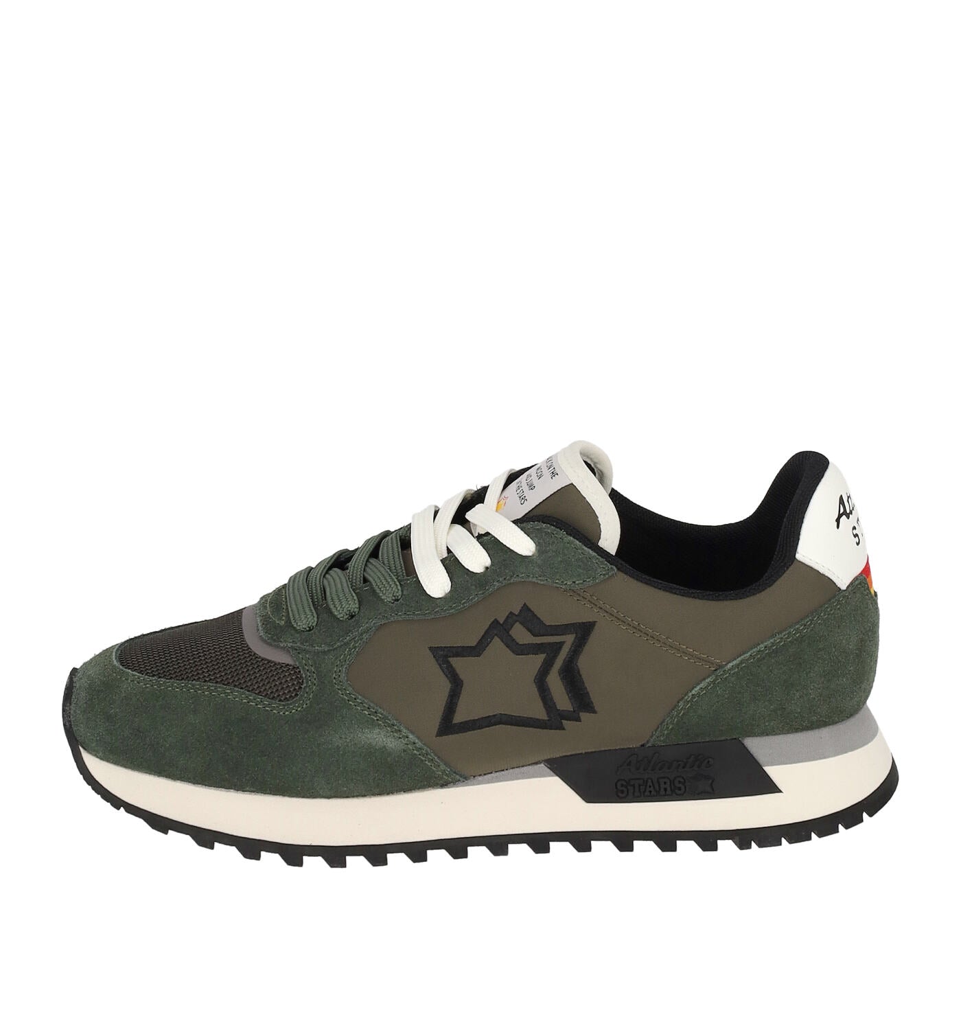 Sneakers in tessuto e camoscio , suola in gomma