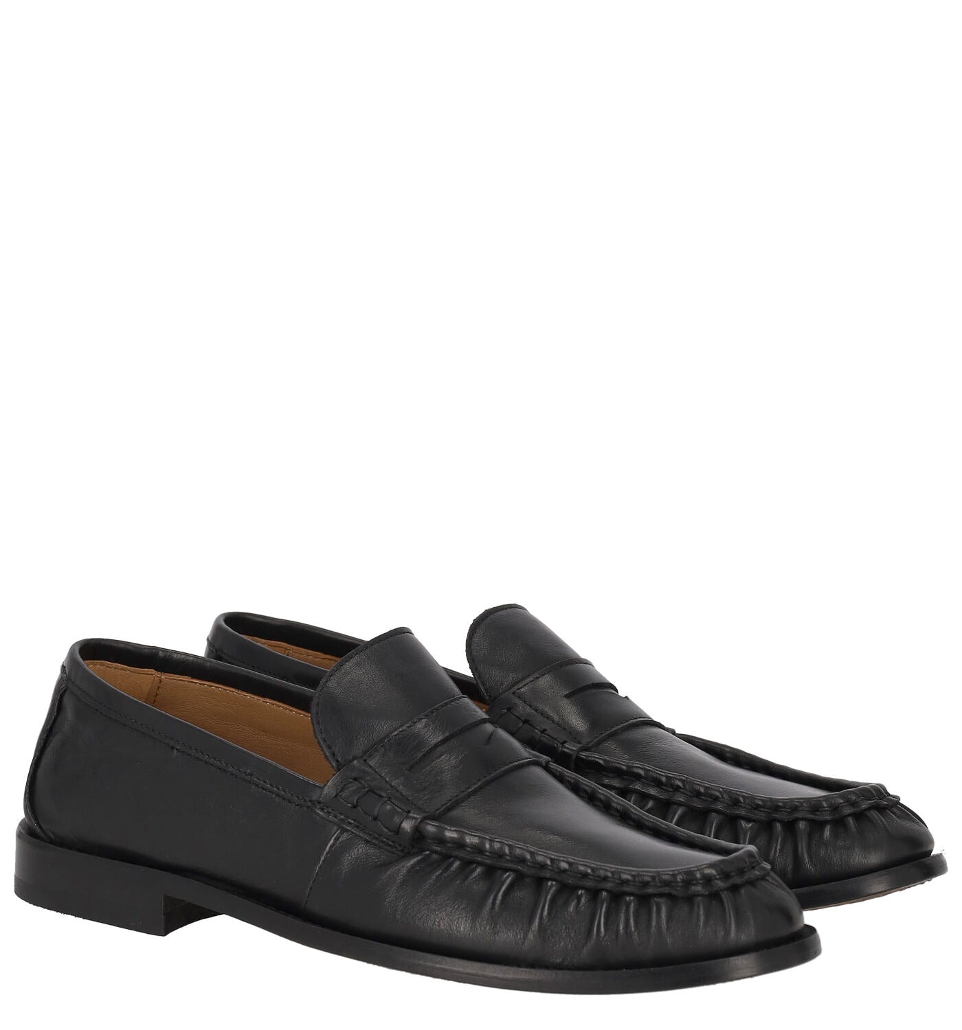 Mocassino in nappa con bendina fondo gomma