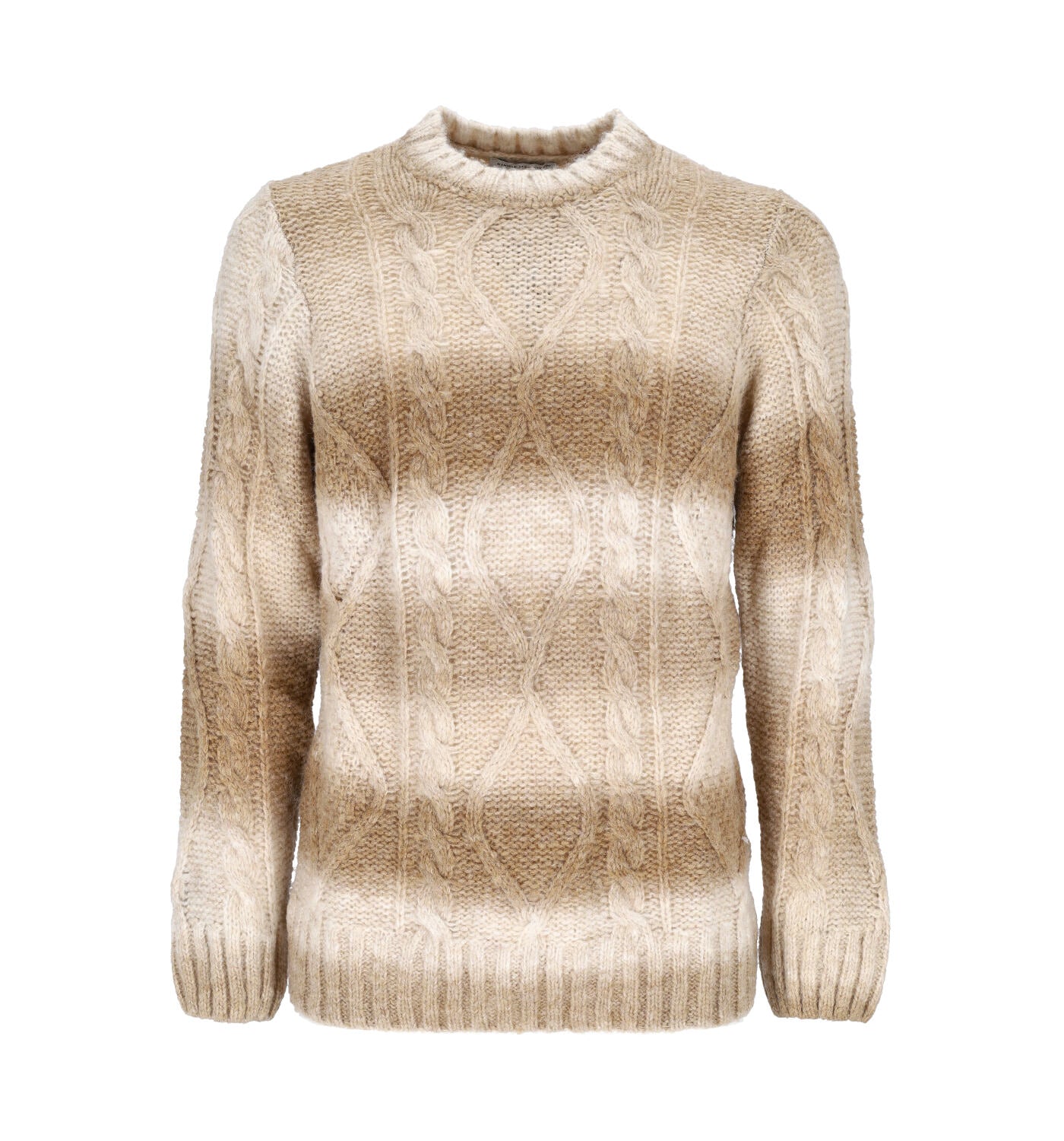 Maglione con trecce bicolore