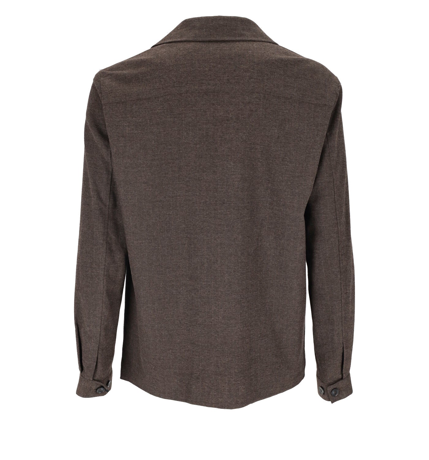 Overshirt gessata con bottoni e tasche