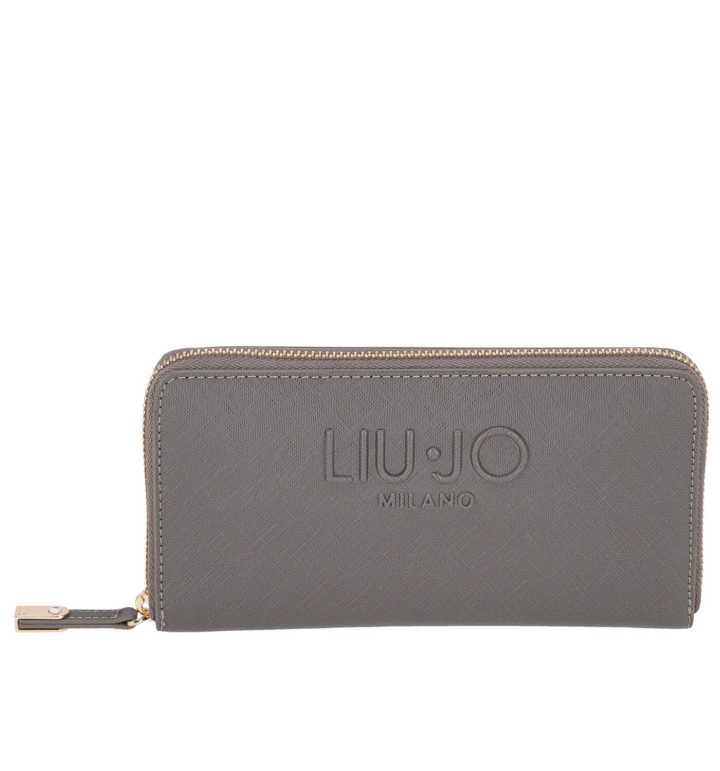 Portafoglio grande in pelle saffiano con zip around