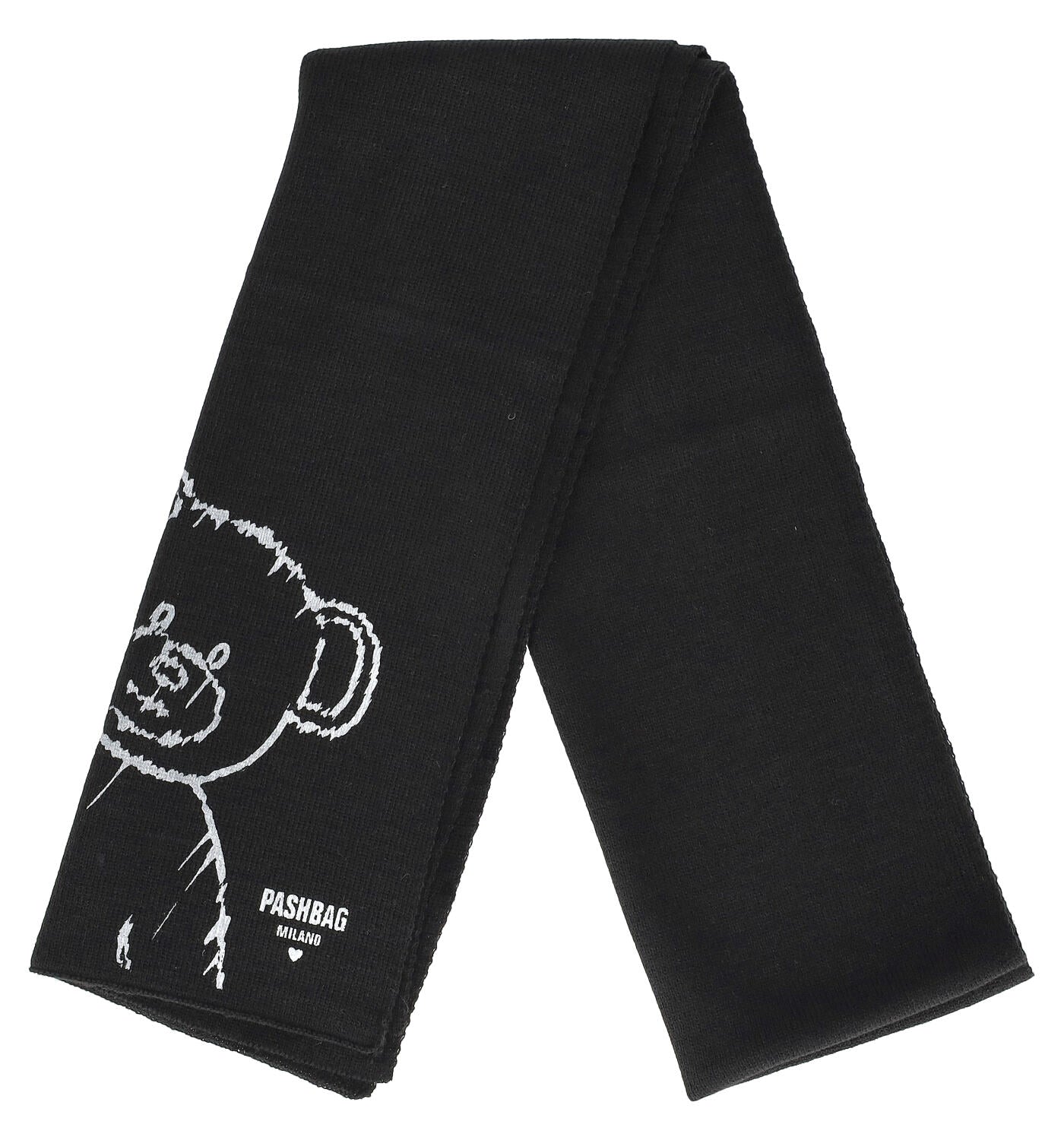 Sciarpa con orso disegnato