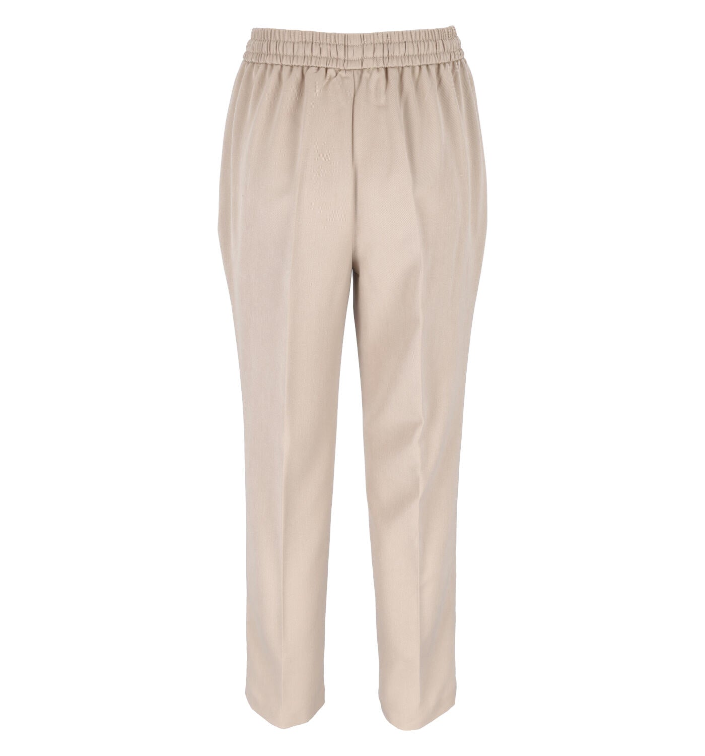 Pantalone in tessuto flanella con chiusura coulisse in vita