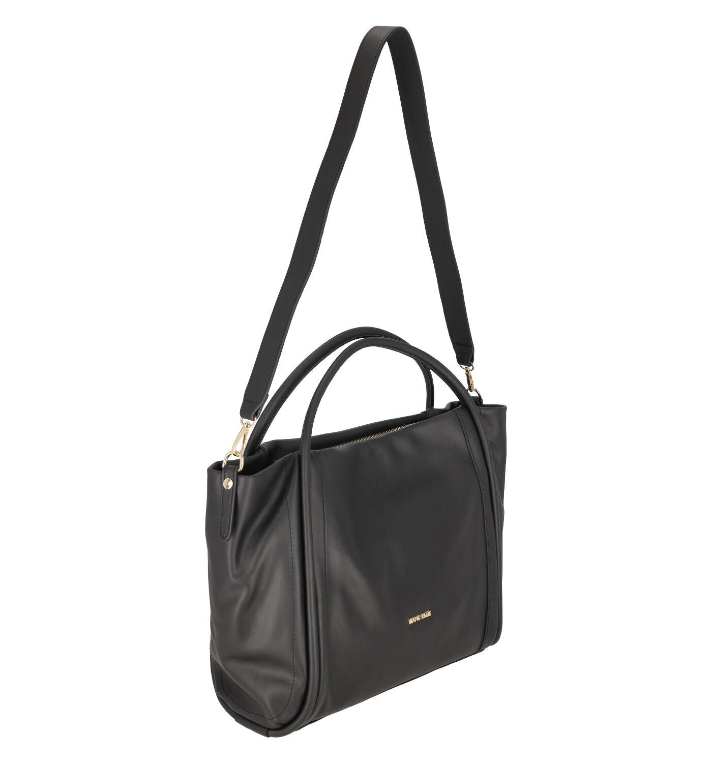 Borsa shopping orizzontale con chiusura a zip e tracolla removibile