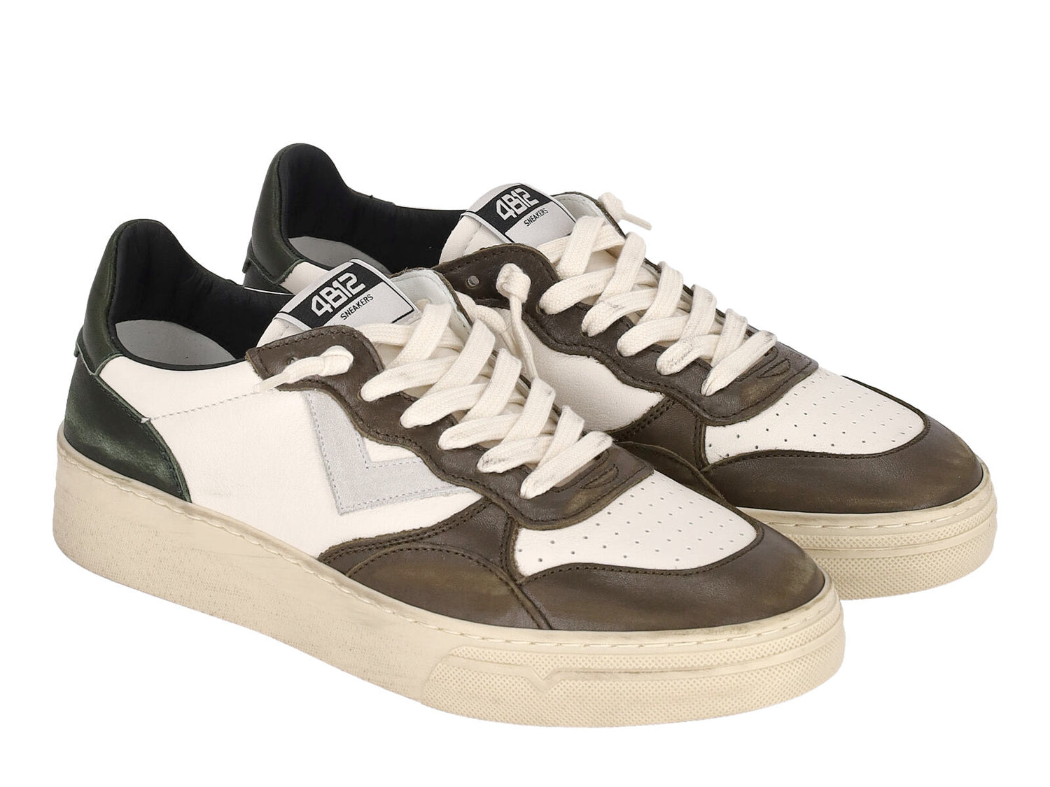 Sneakers bicolore con suola in gomma