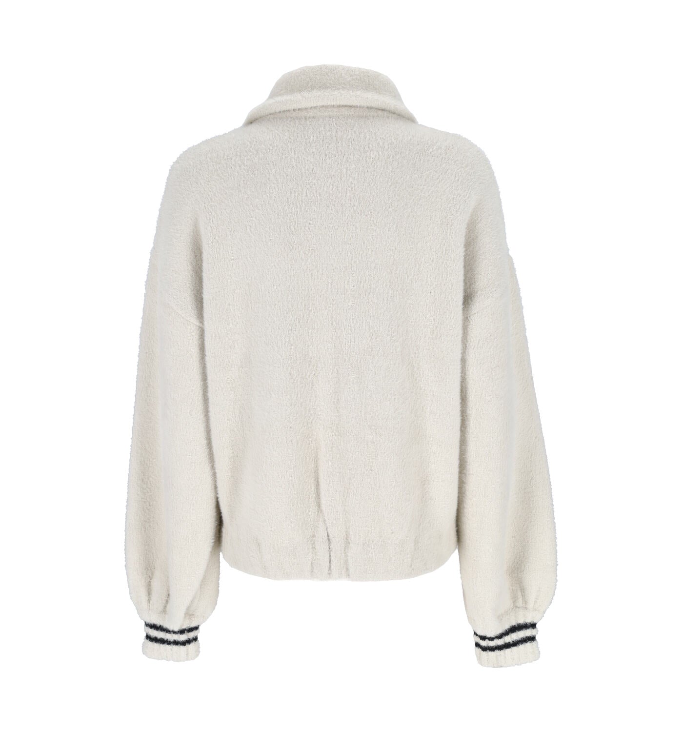 Giacca bomber in lana con chiusura zip