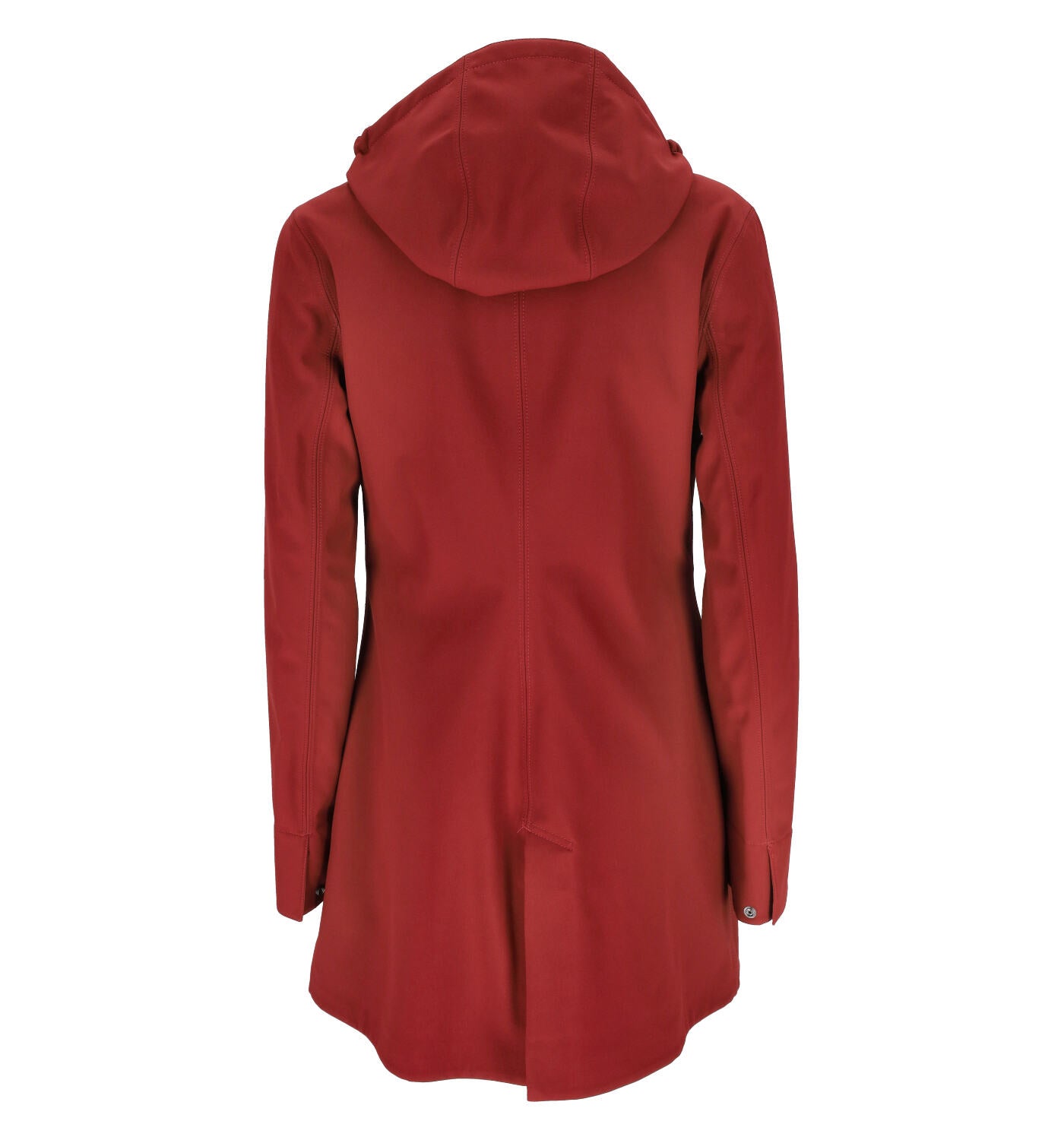 Giacca 3/4 con colletto e cappuccio , chiusura con zip