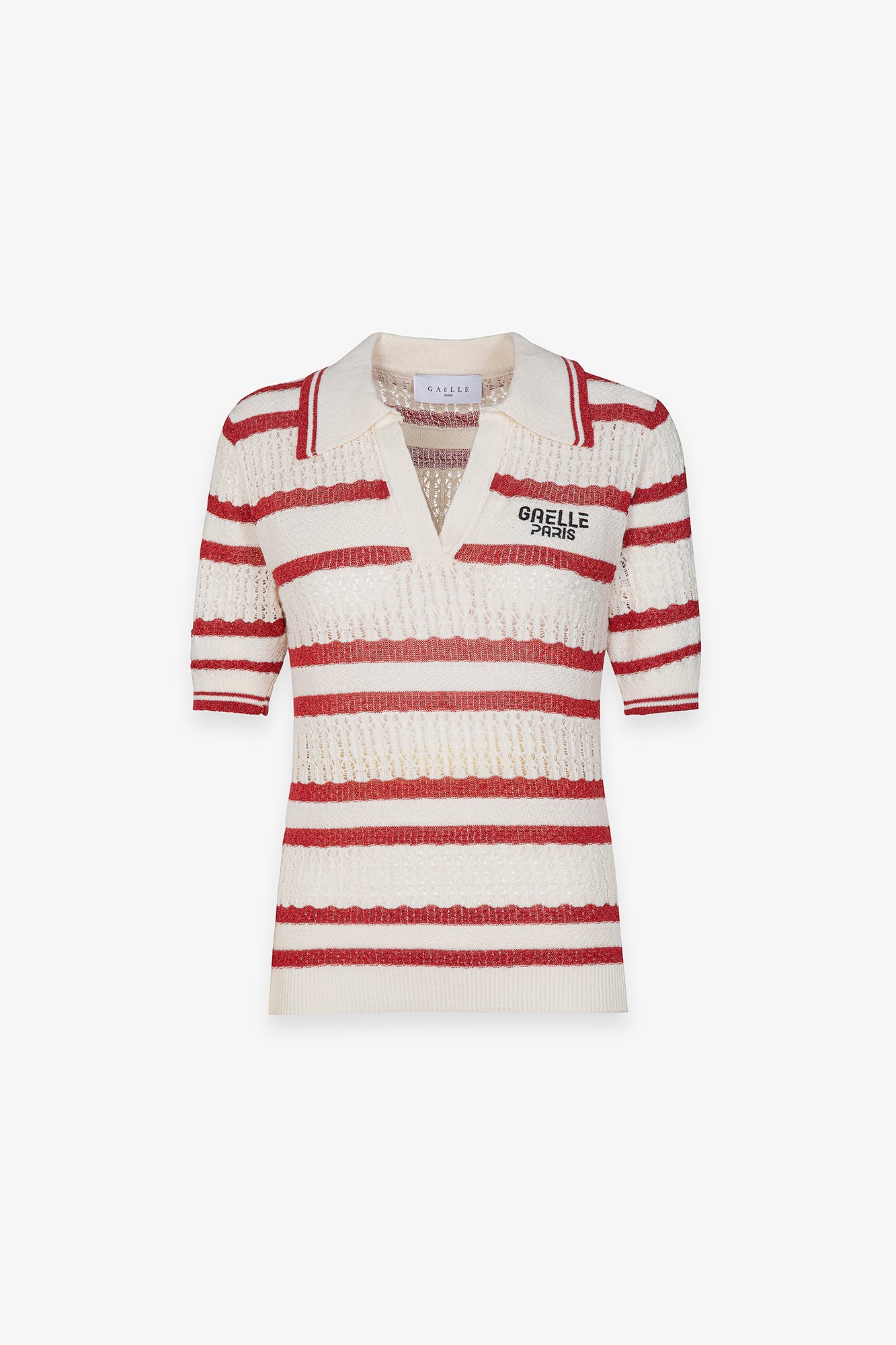 Polo mezza manica in maglia a righe