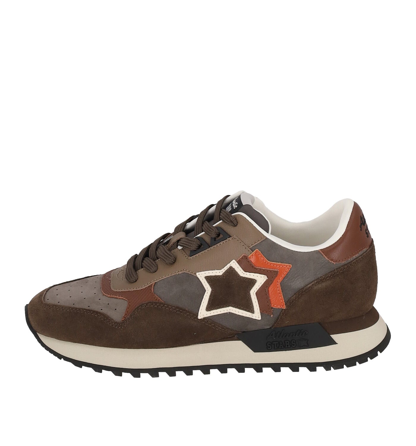Sneakers in tessuto e camoscio , suola in gomma