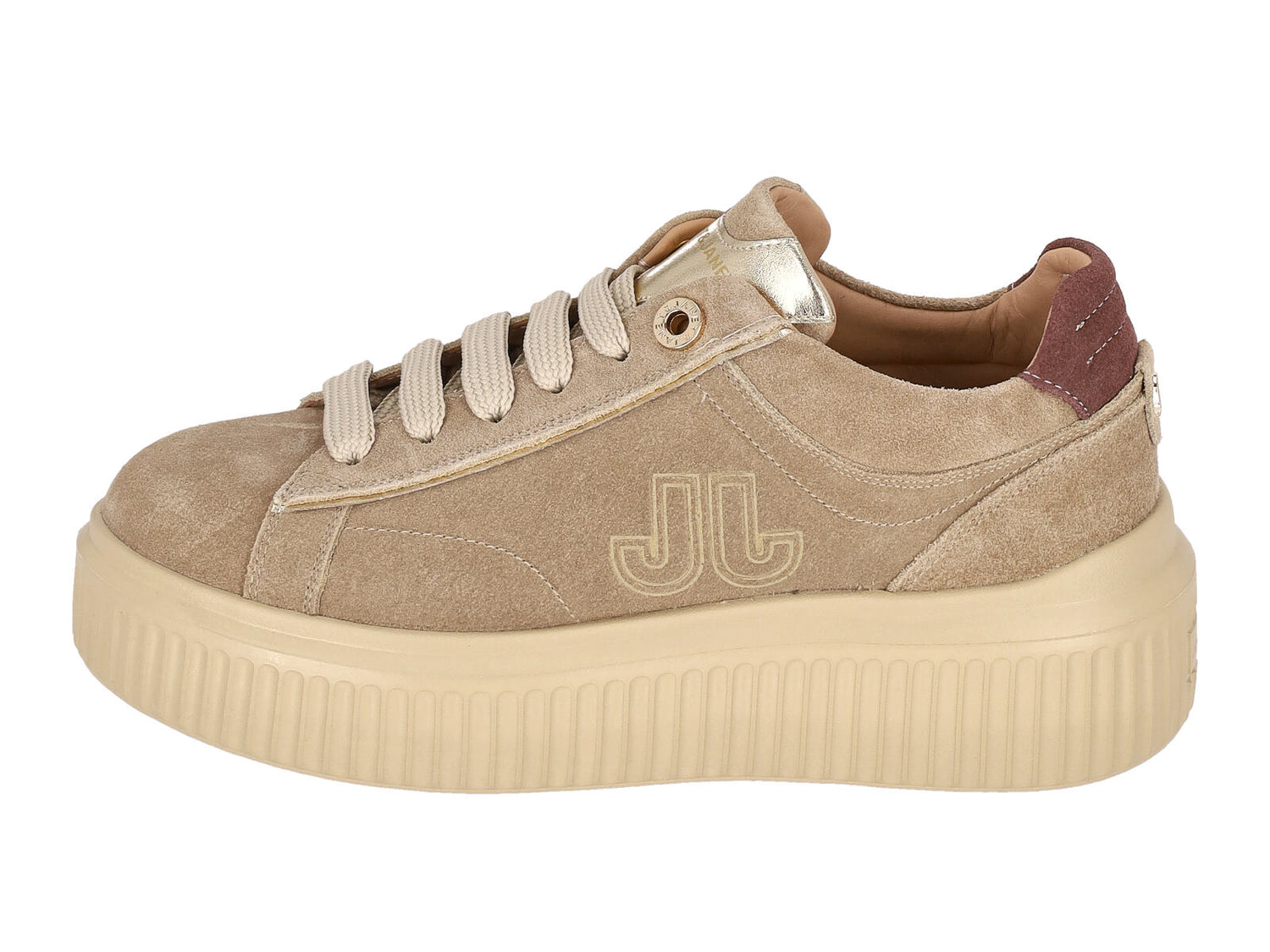 Sneakers in camoscio con suola in gomma