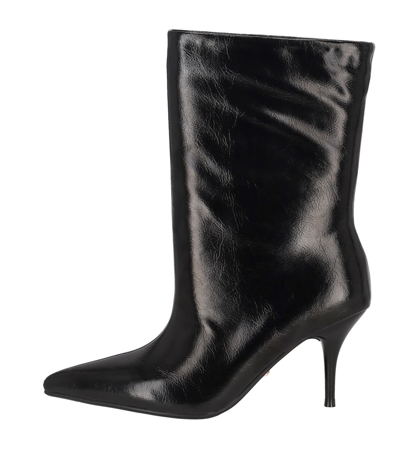 Tronchetto in naplak con tacco altezza 8 cm .