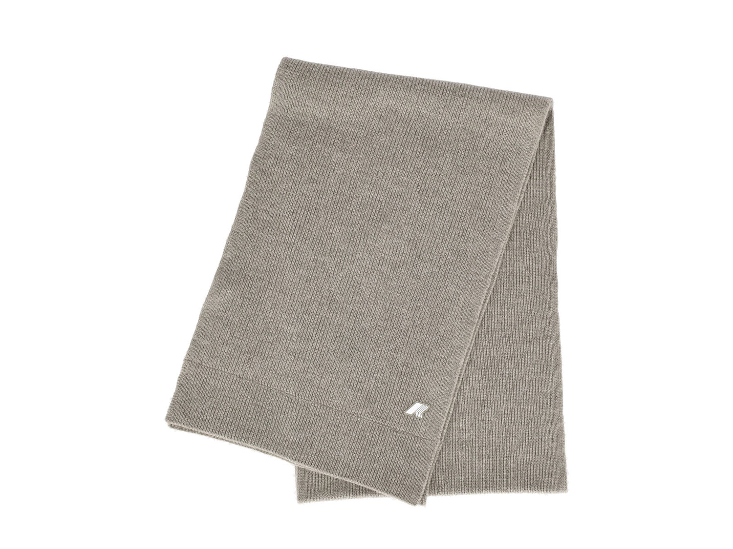 Sciarpa in lana con logo gommato