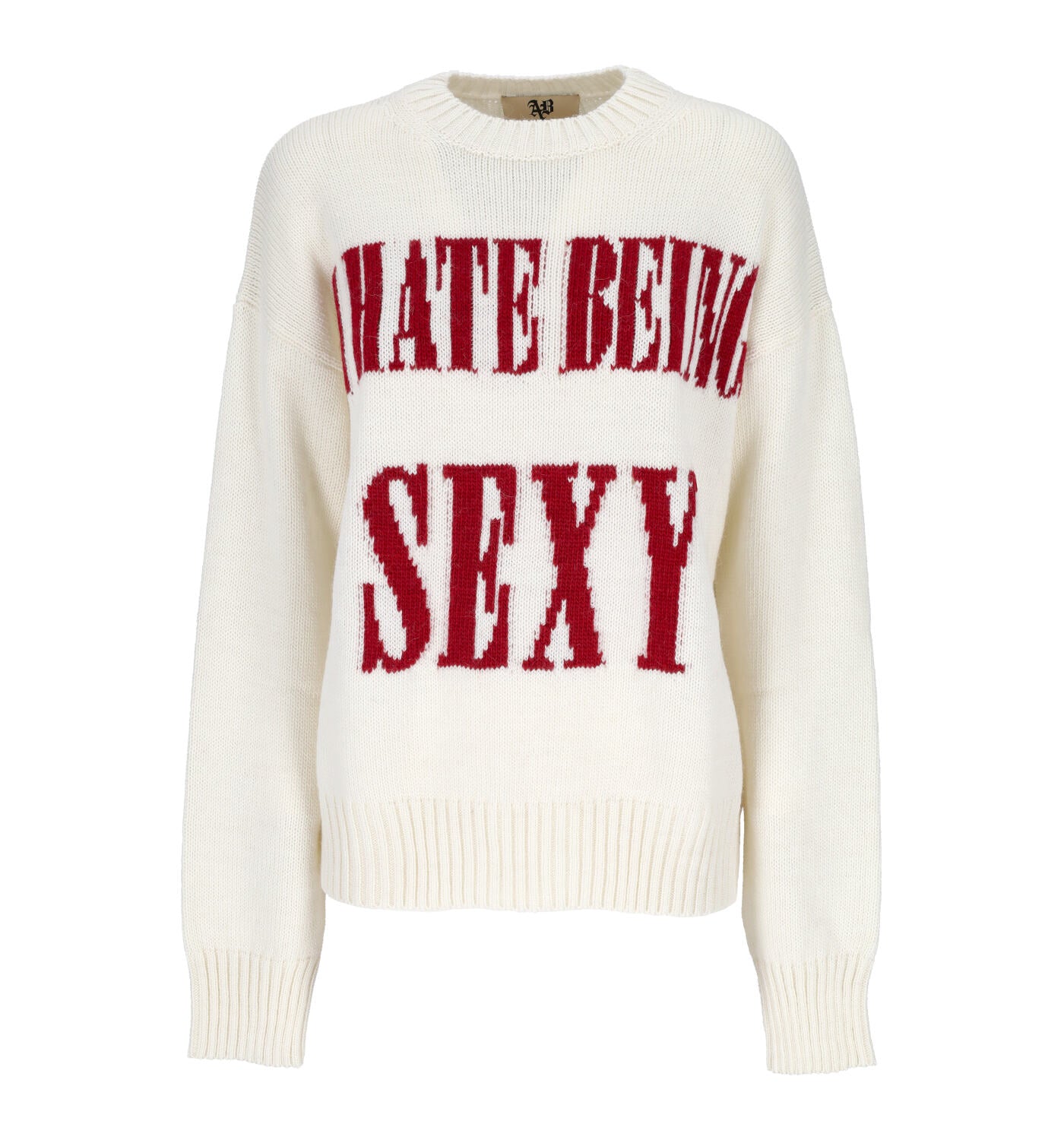 Maglione in lana con scritta