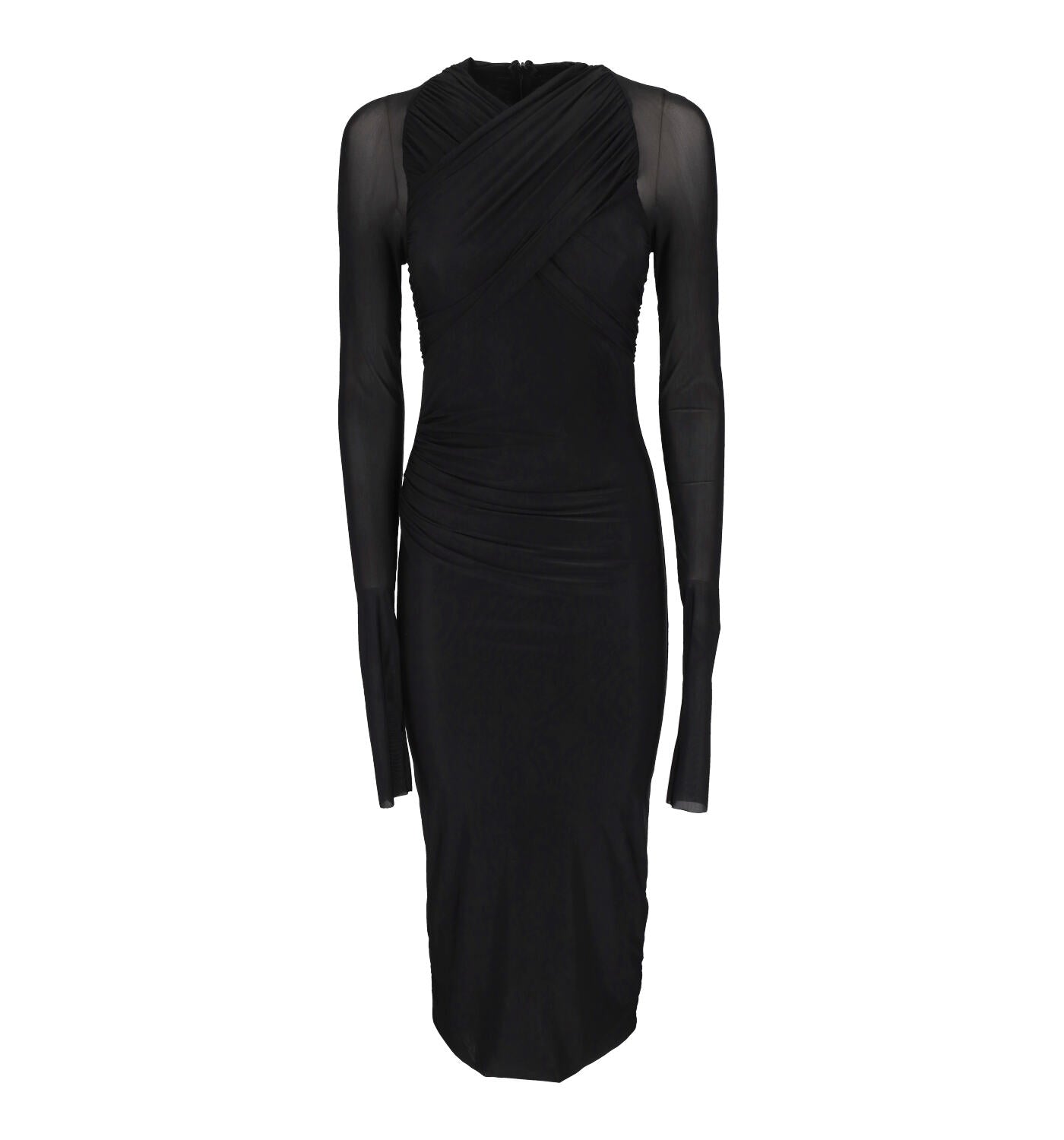 Abito in jersey midi drappeggiato