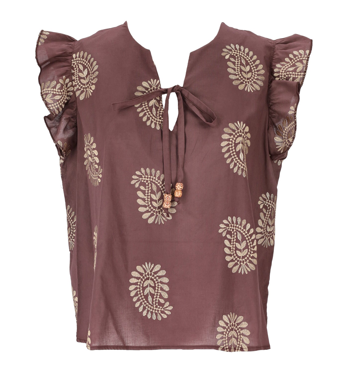 Blusa in cotone fantasia cachemire
