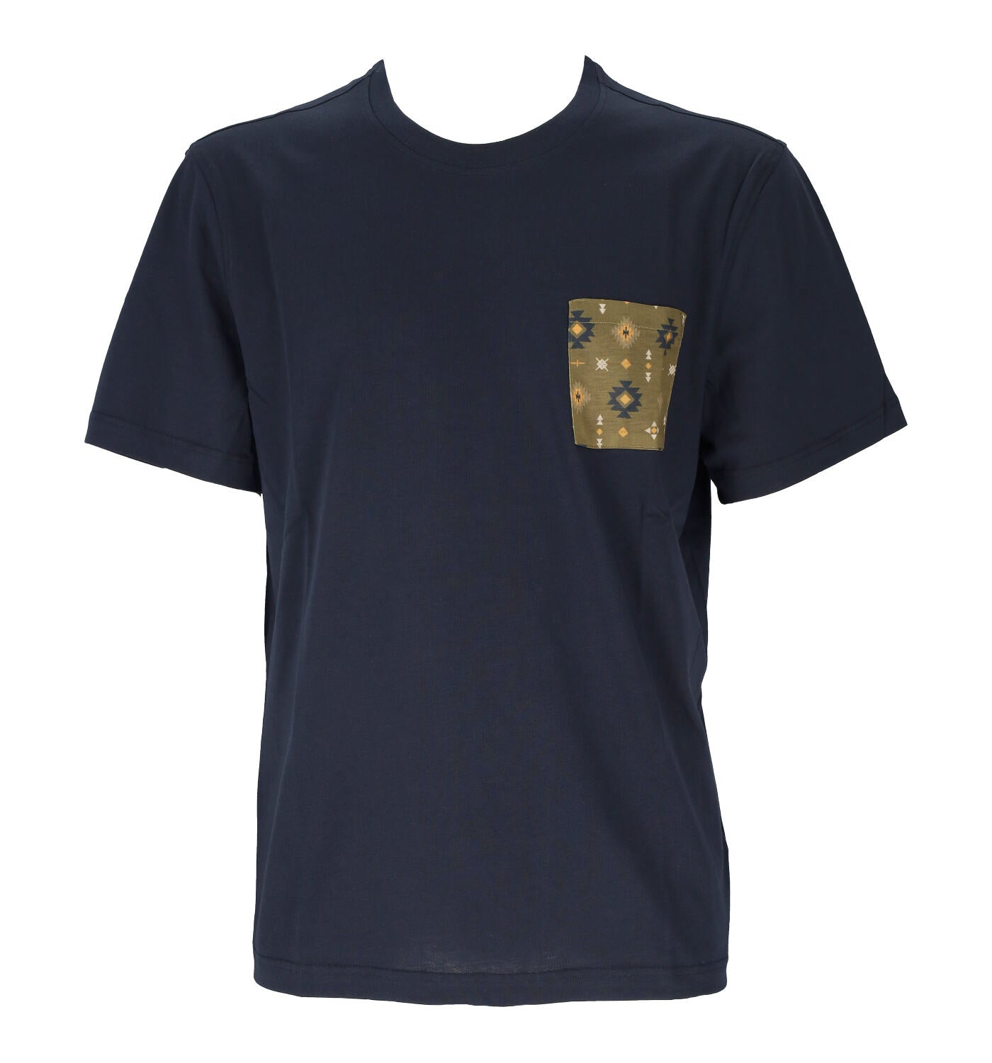 T-shirt mezza manica con taschino stampa fiori
